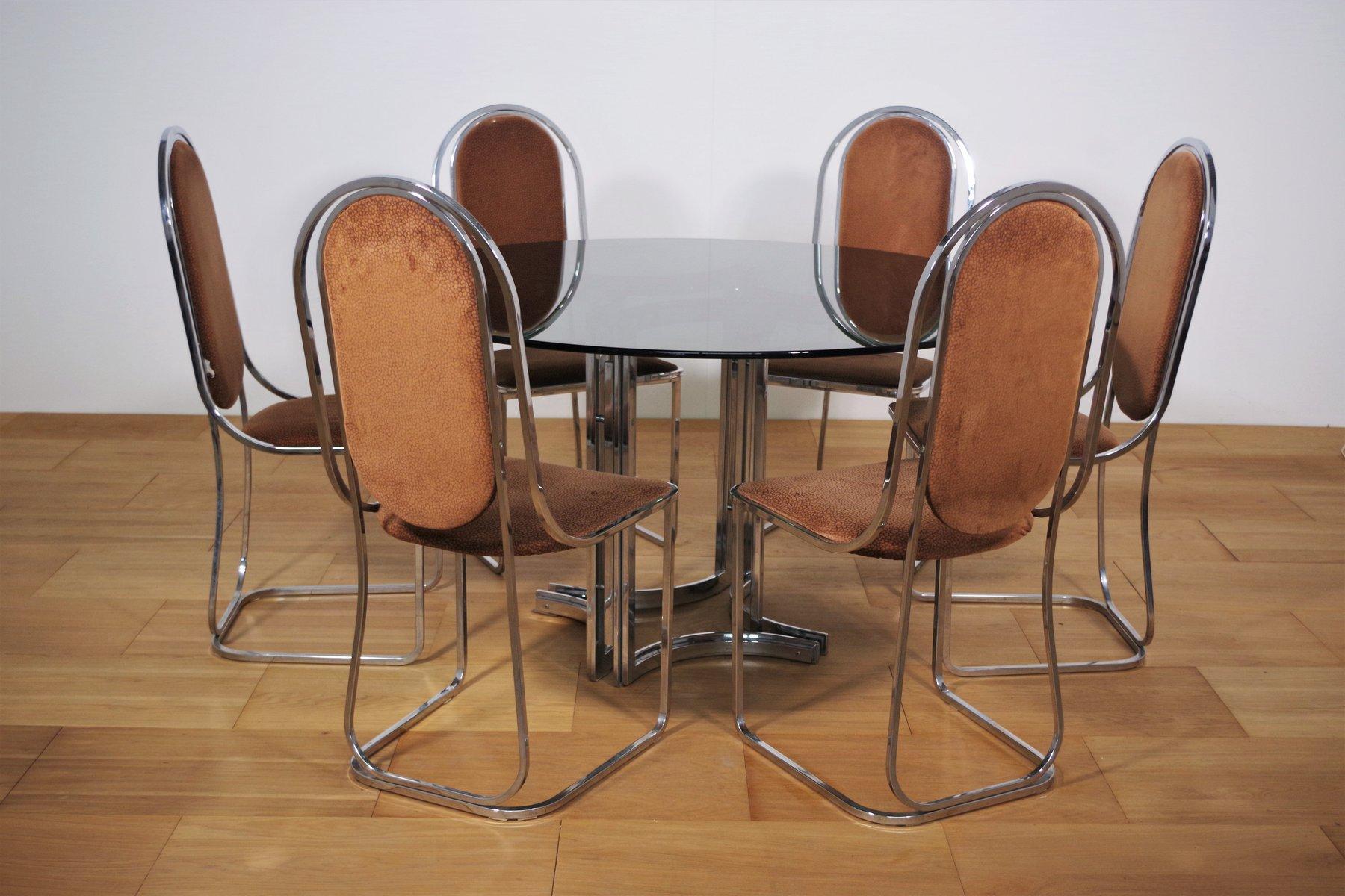 ensemble de salle à manger des années 1970 par Alessandro Alpizzi - Ensemble de 7 en vente 4