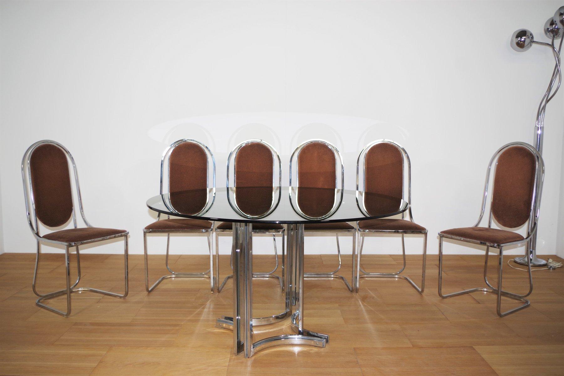 Late 20th Century ensemble de salle à manger des années 1970 par Alessandro Alpizzi - Ensemble de 7 en vente