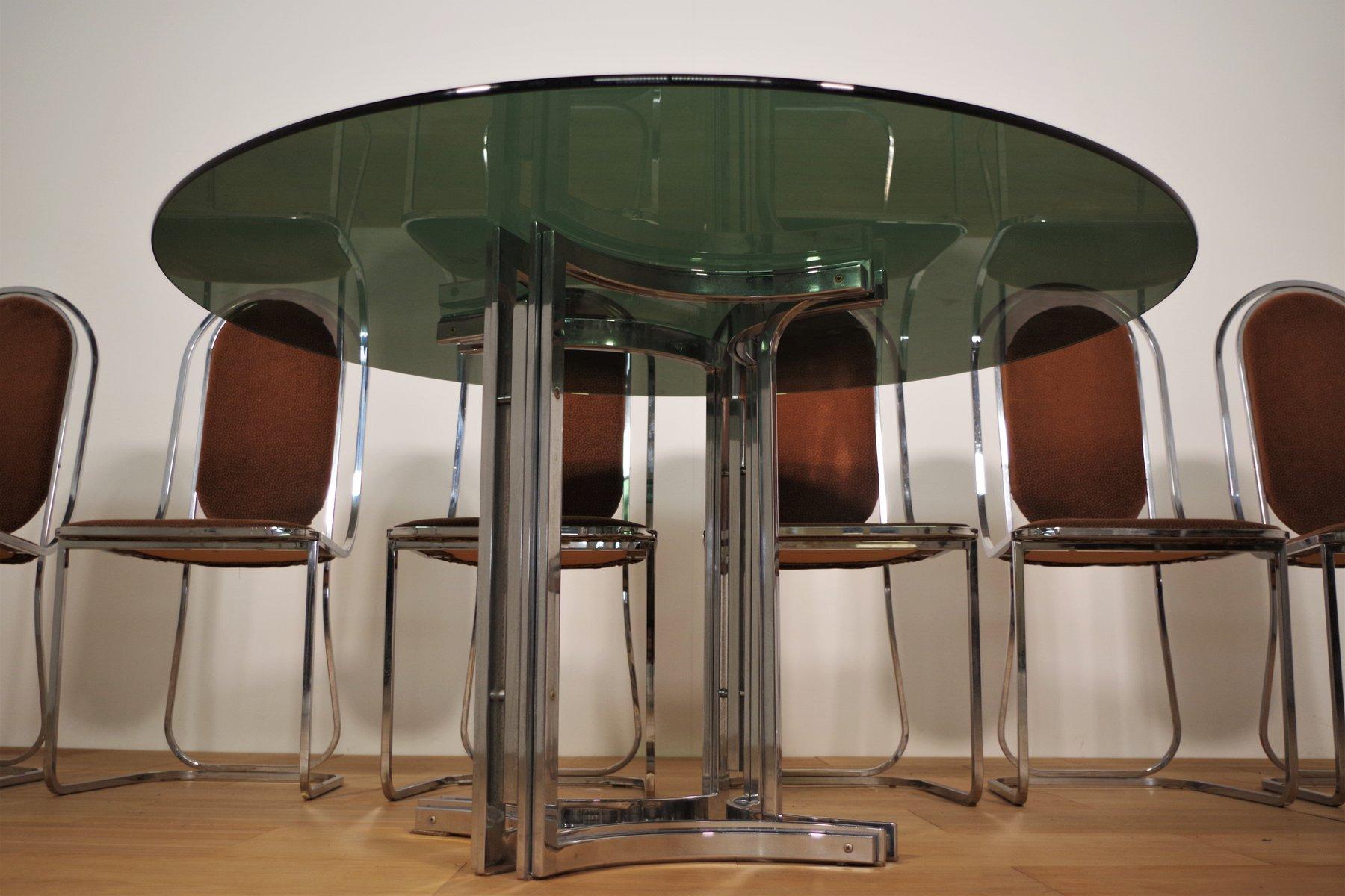 ensemble de salle à manger des années 1970 par Alessandro Alpizzi - Ensemble de 7 en vente 2