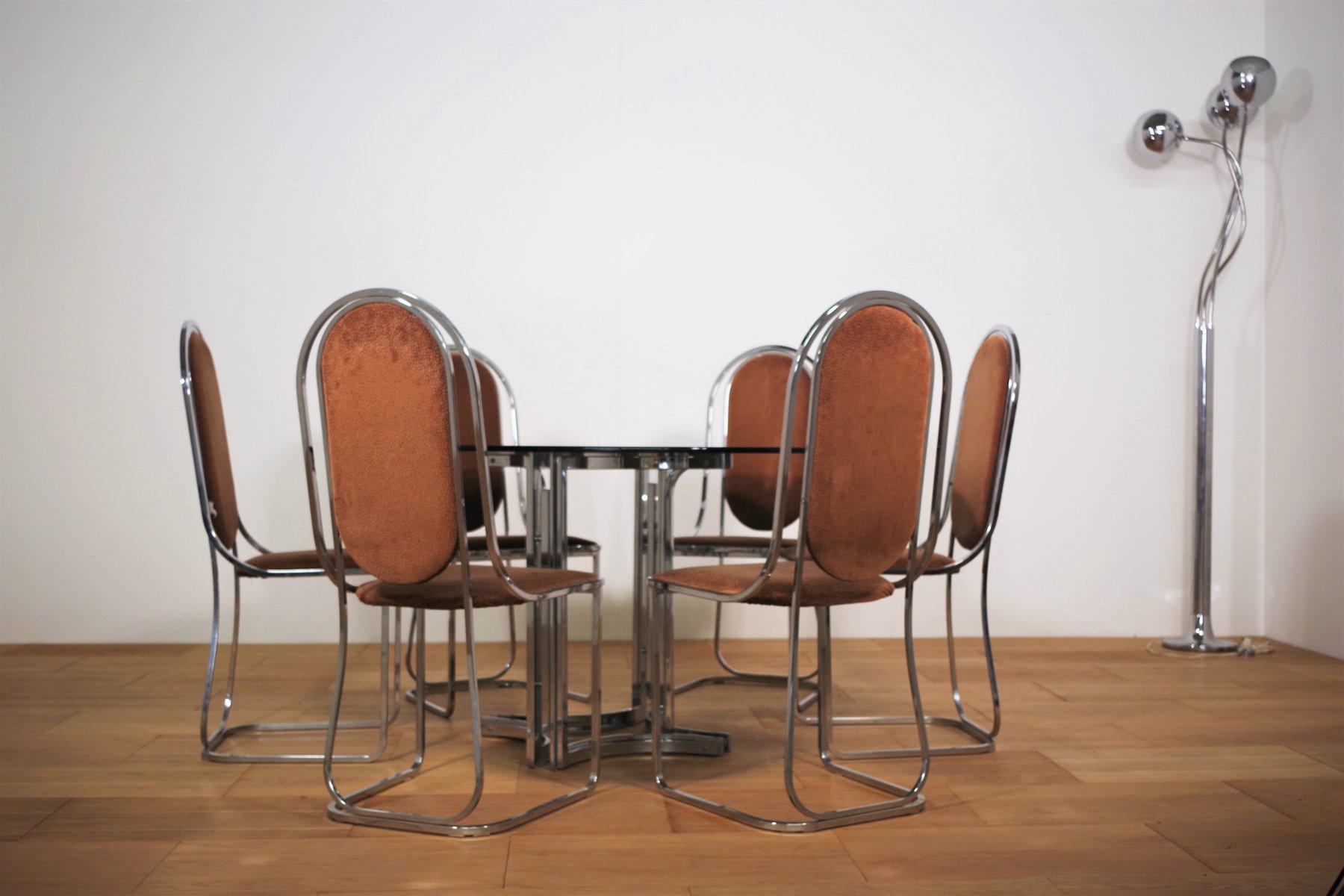 ensemble de salle à manger des années 1970 par Alessandro Alpizzi - Ensemble de 7 en vente 3