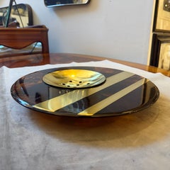 1970s Dior Home Style Mid-Century Modern Faux Tortoiseshell Lucite Centerpiece