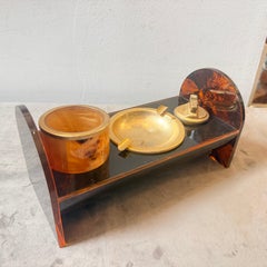 Ensemble de smoking Dior Home Style des années 1970, de style « mid-century modern », en lucite imitation écaille de tortue