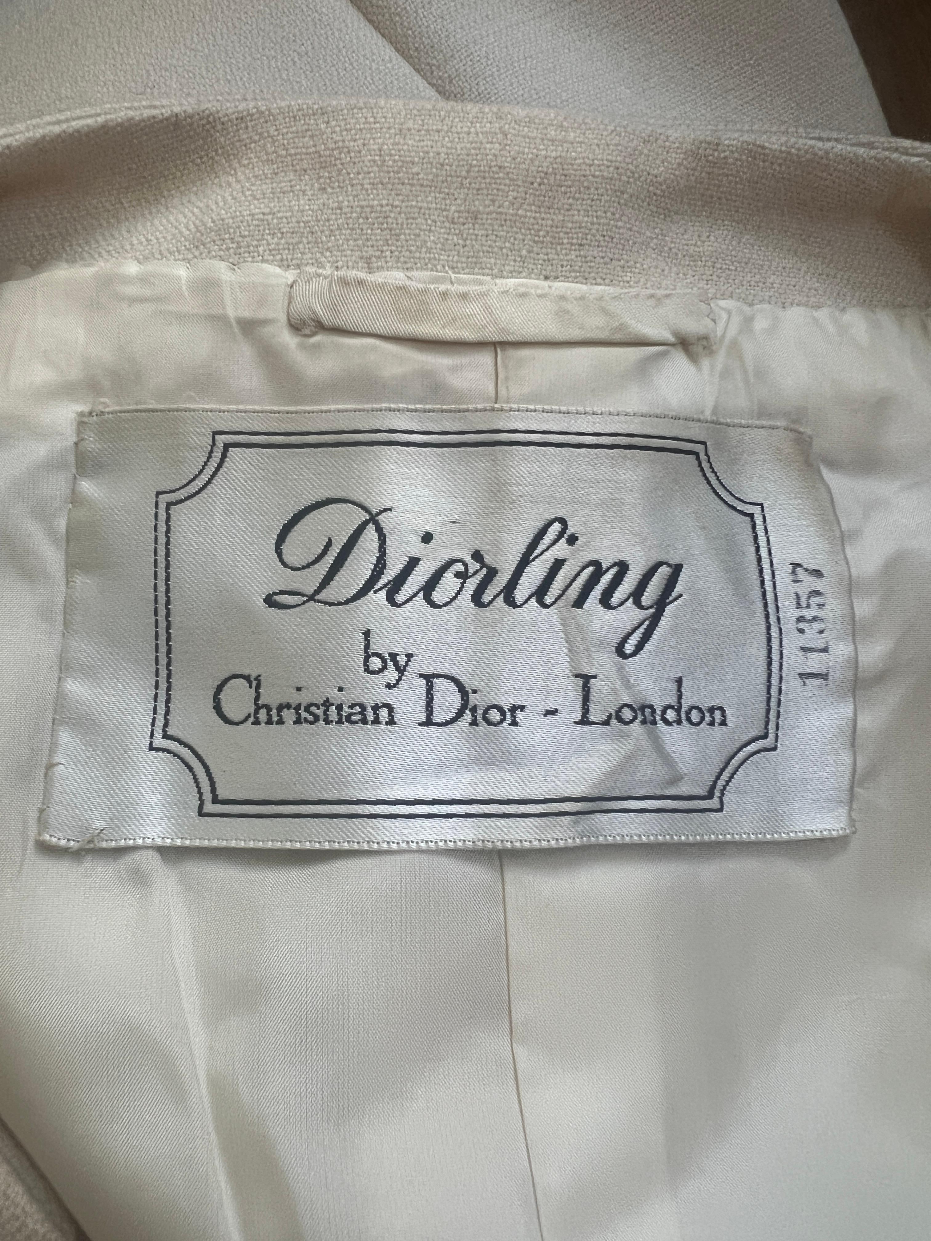 1970s Diorling by Christian Dior Embroidered Wool Tunic For Sale 3