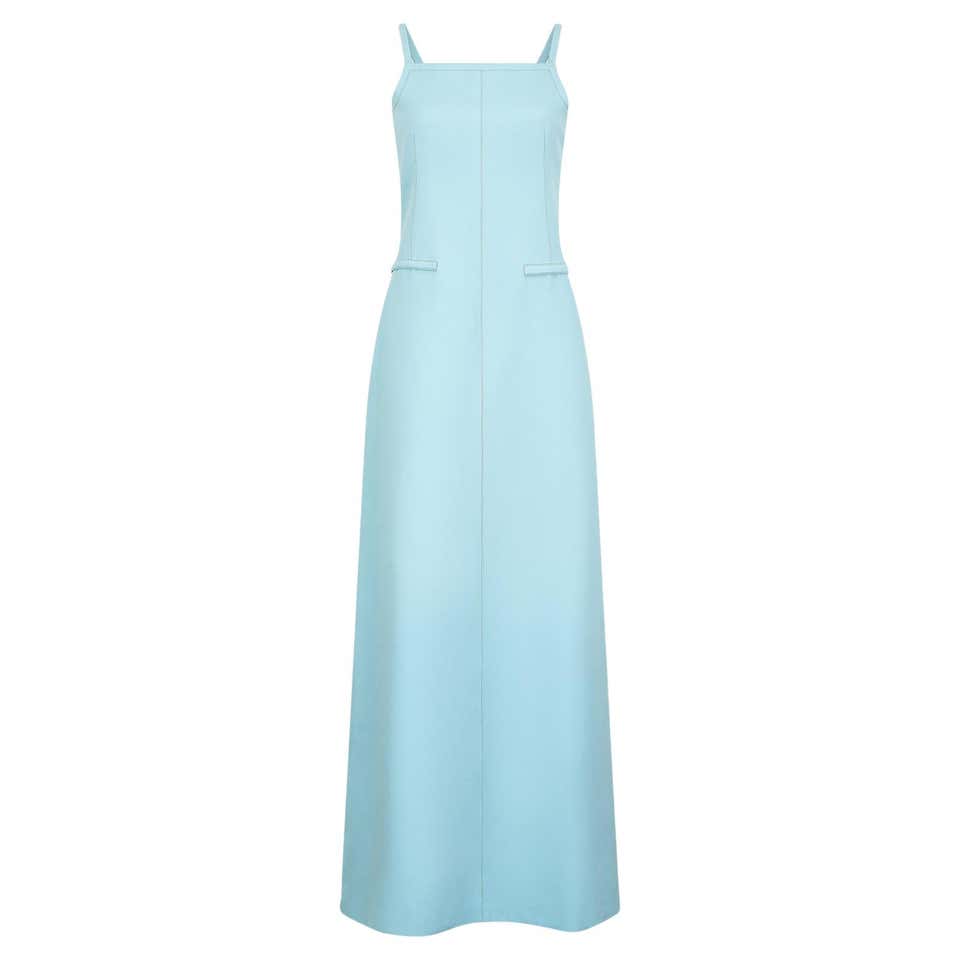 Courreges Sleeveless A-Line Maxi Dress For Sale at 1stDibs