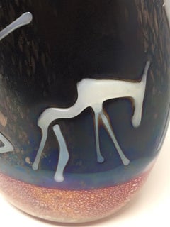 Glasvase „Don Quixote“ von Cenedese aus den 1970er Jahren, Murano