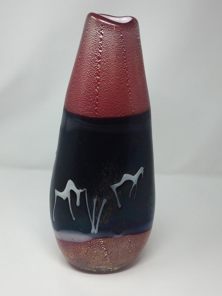 Vaso in vetro 'Don Chisciotte' anni '70 di Cenedese, Murano In condizioni buone a London, England