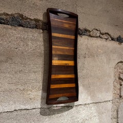 1970s Don Shoemaker Service Tray Exotic Wood Señal Mexico