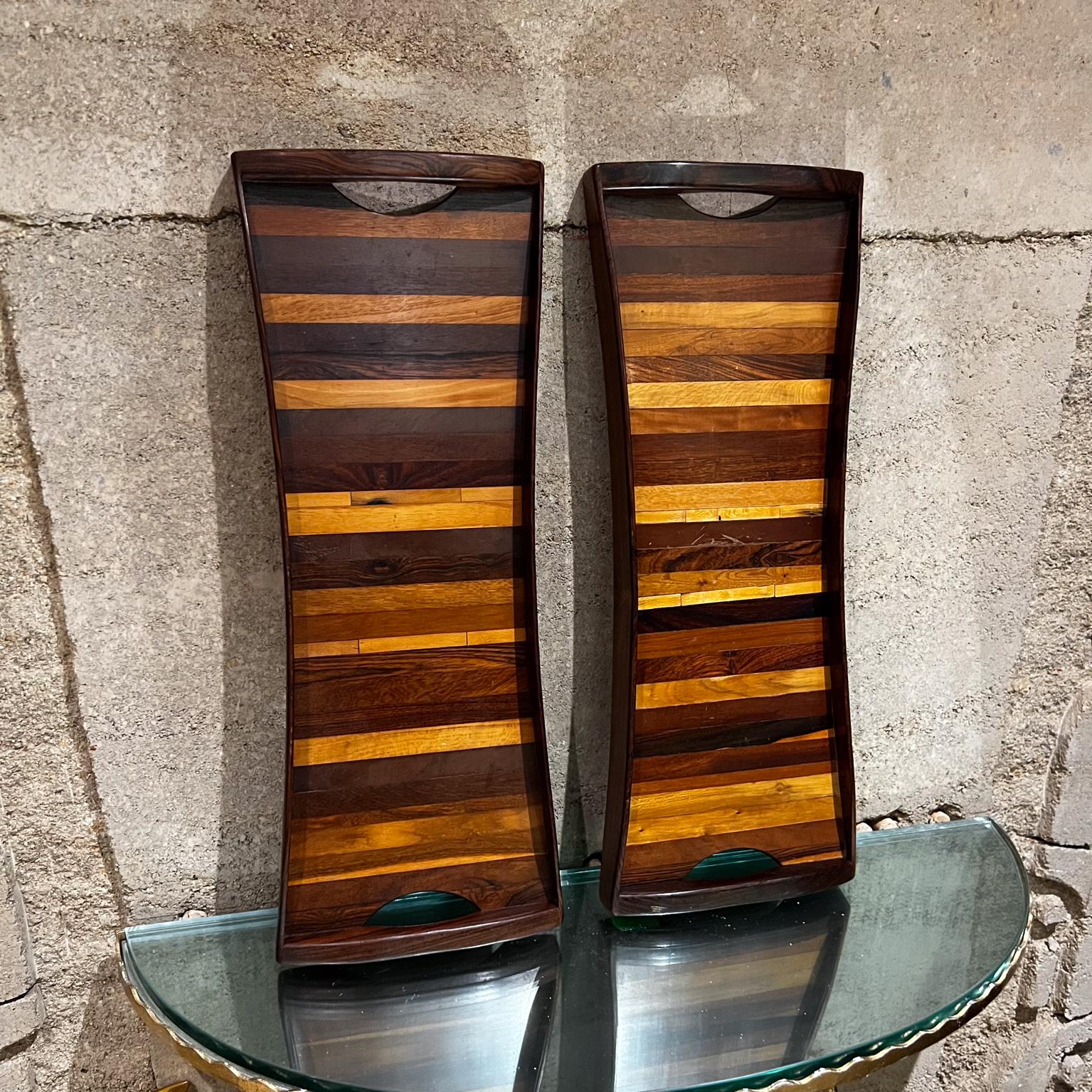 1970s Don Shoemaker Service Tray Exotic Wood Señal Mexico For Sale 2