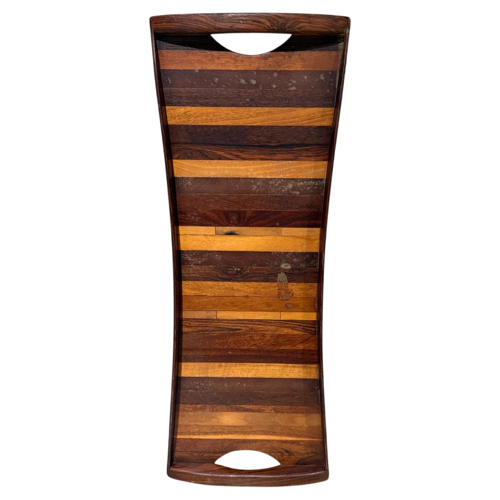 1970s Don Shoemaker Service Tray Exotic Wood Señal Mexico Mid-Century Modern