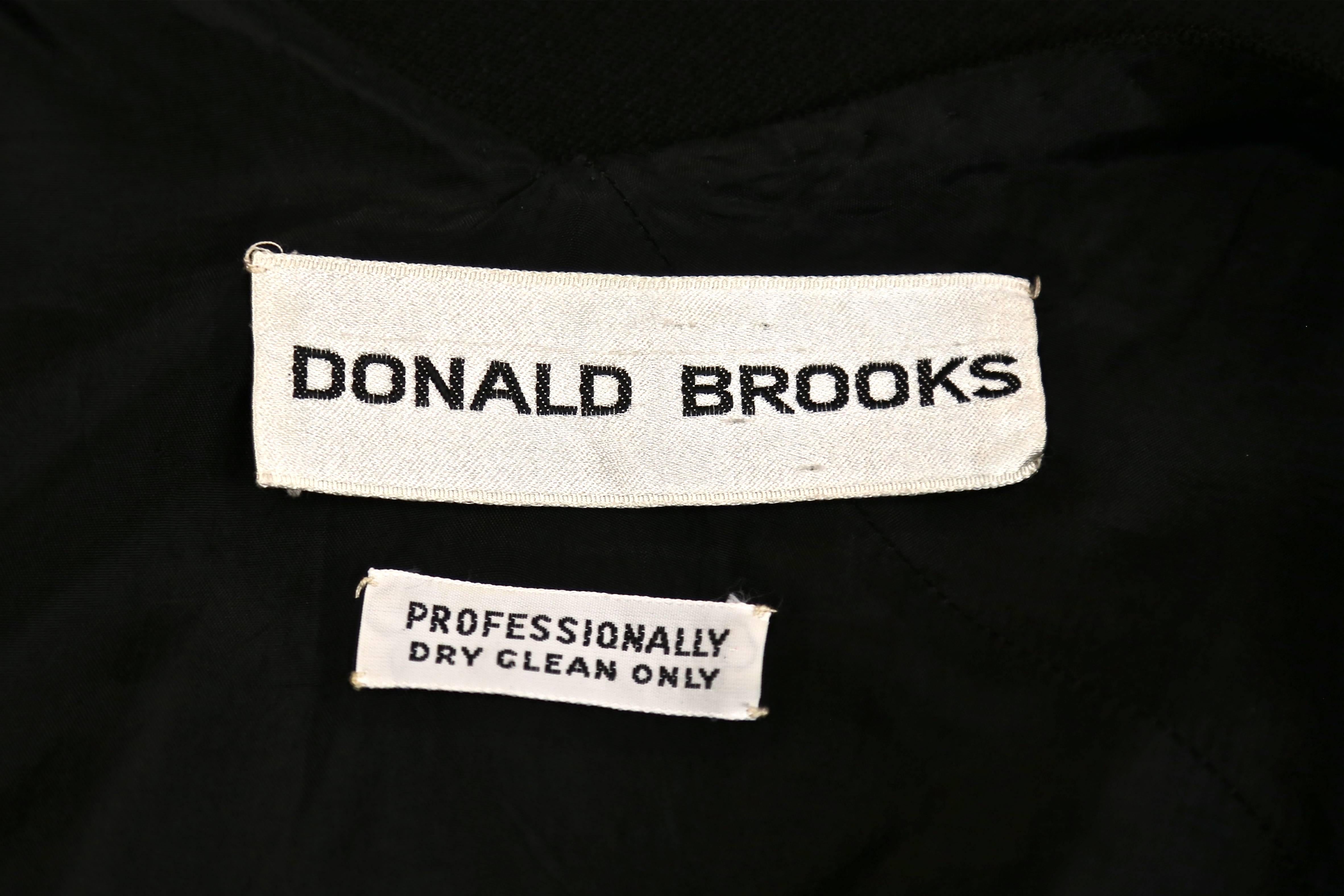 Women's or Men's 1970's DONALD BROOKS black wrap gown For Sale