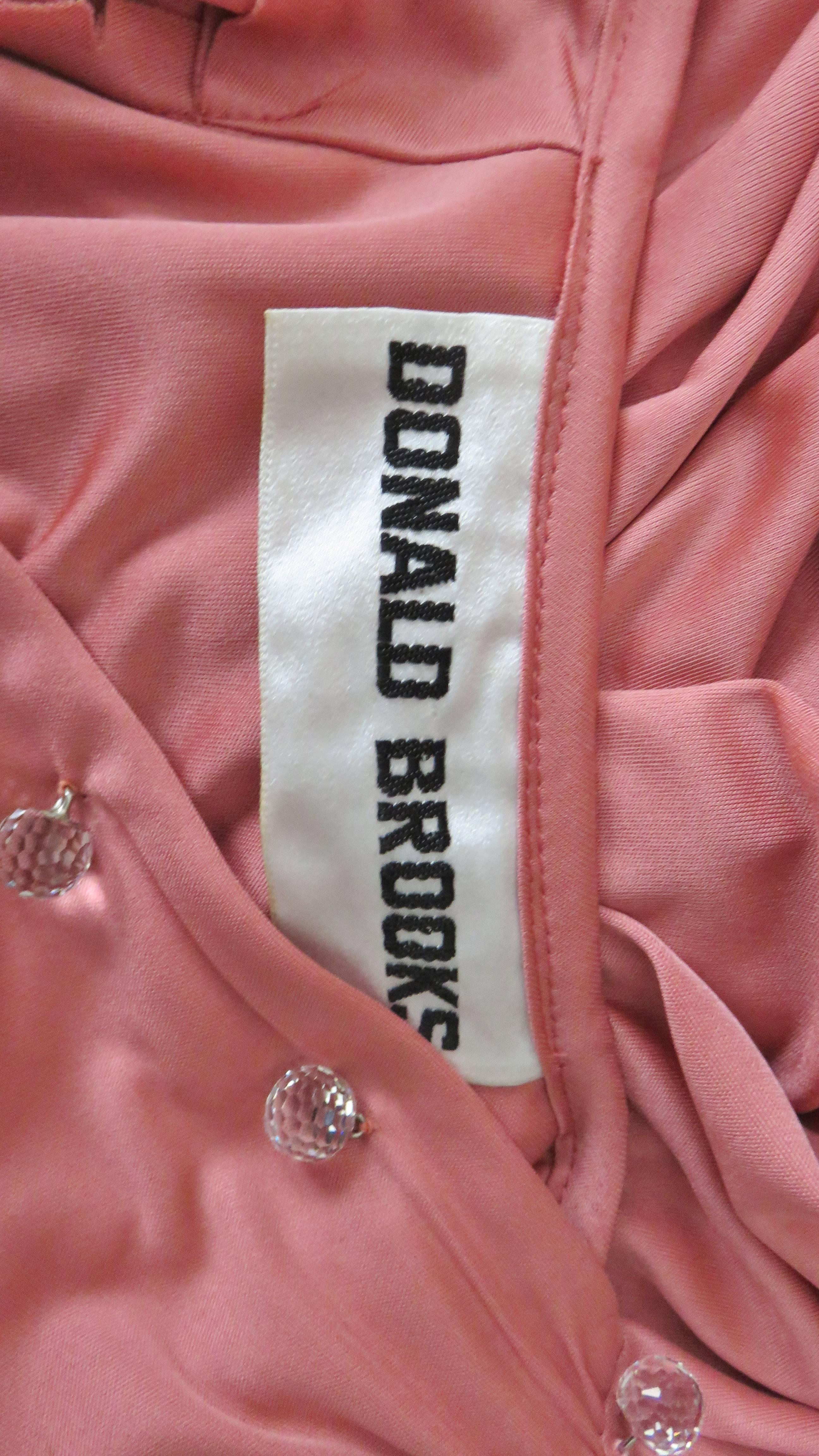 1970s Donald Brooks Button Front Dress 8