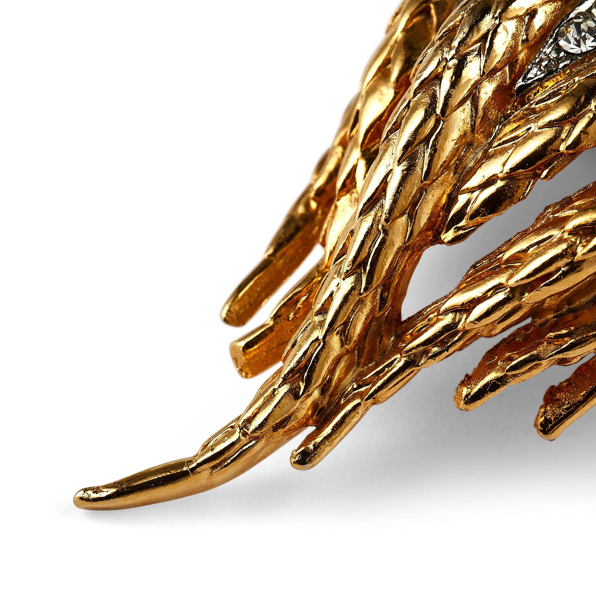 1970 D'Orlan Broche en forme de coquillage incrustée de strass Pour femmes en vente