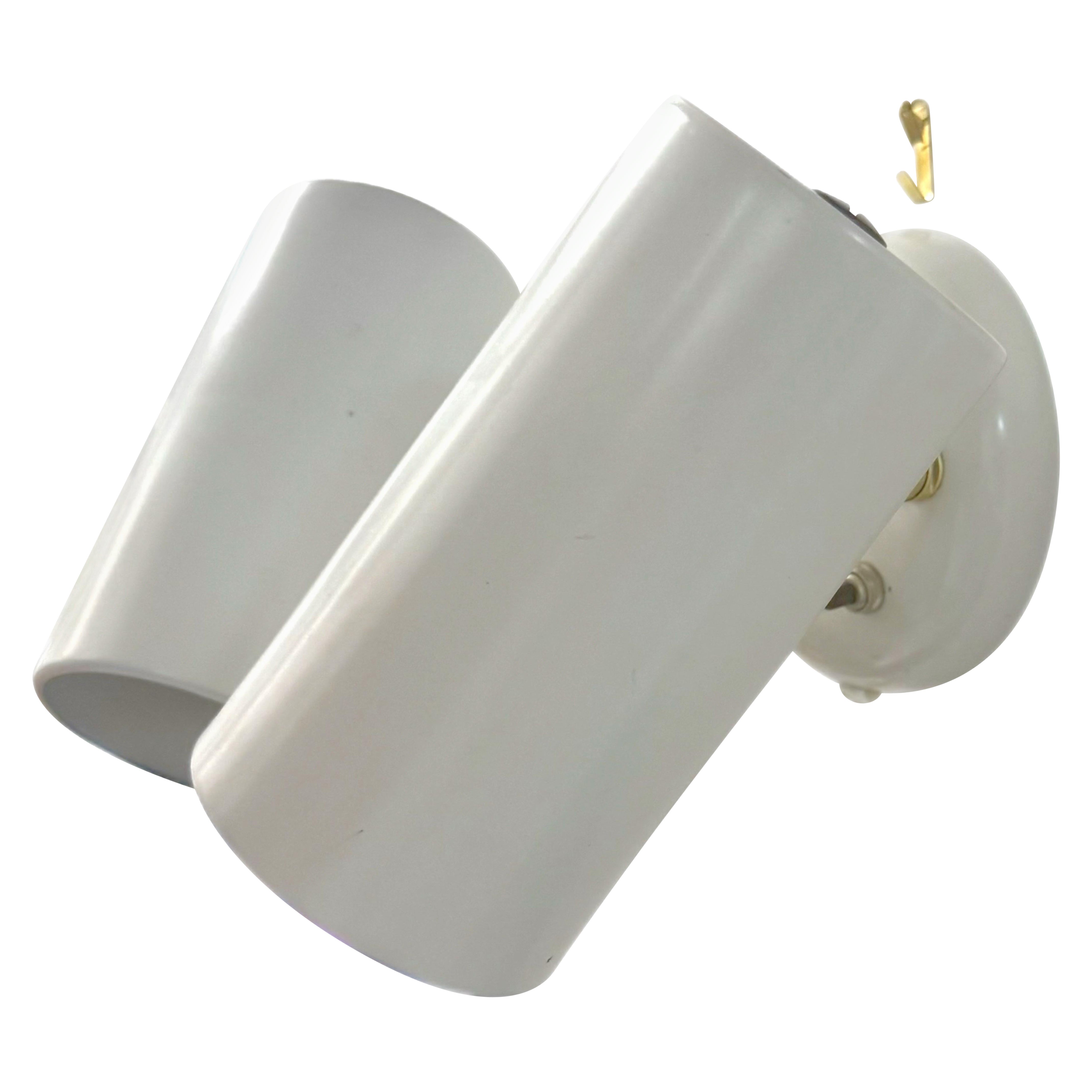 Lampada da parete doppia bianca degli anni '70