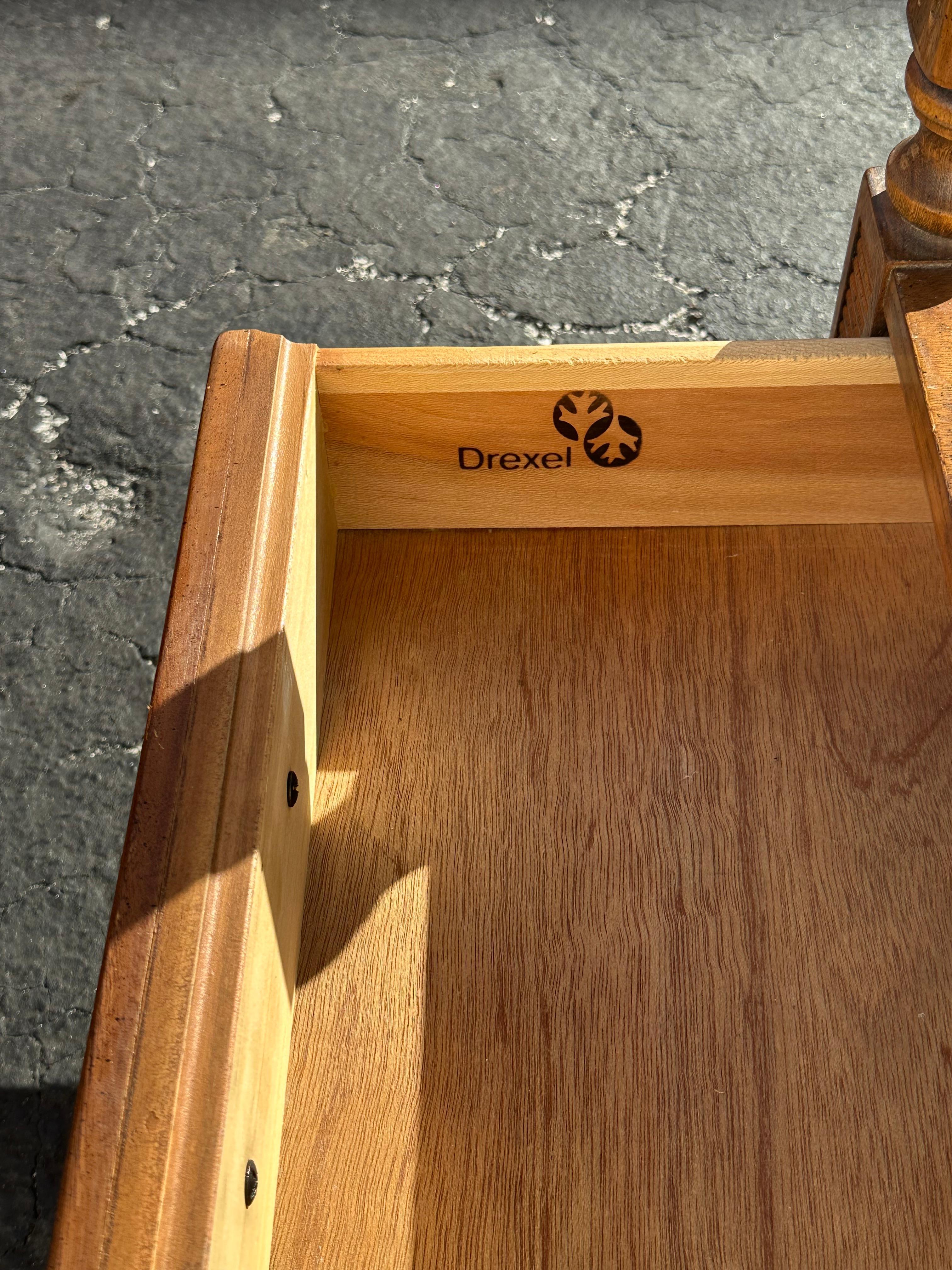 1970s Drexel Double Tier One Drawer Nightstands or End Tables For Sale 9