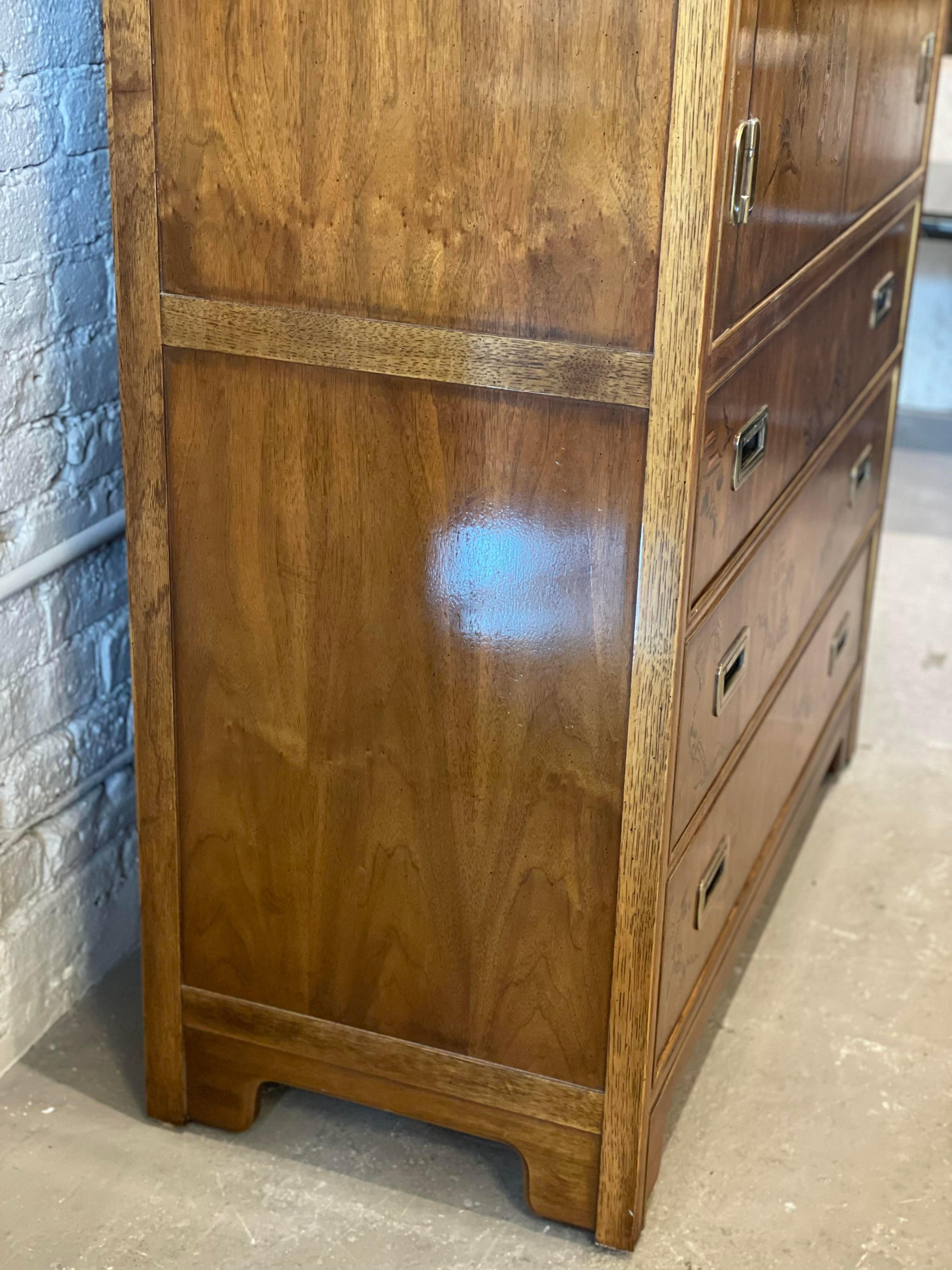 1970s Drexel Heritage Chinoiserie Armoire Dresser For Sale 2