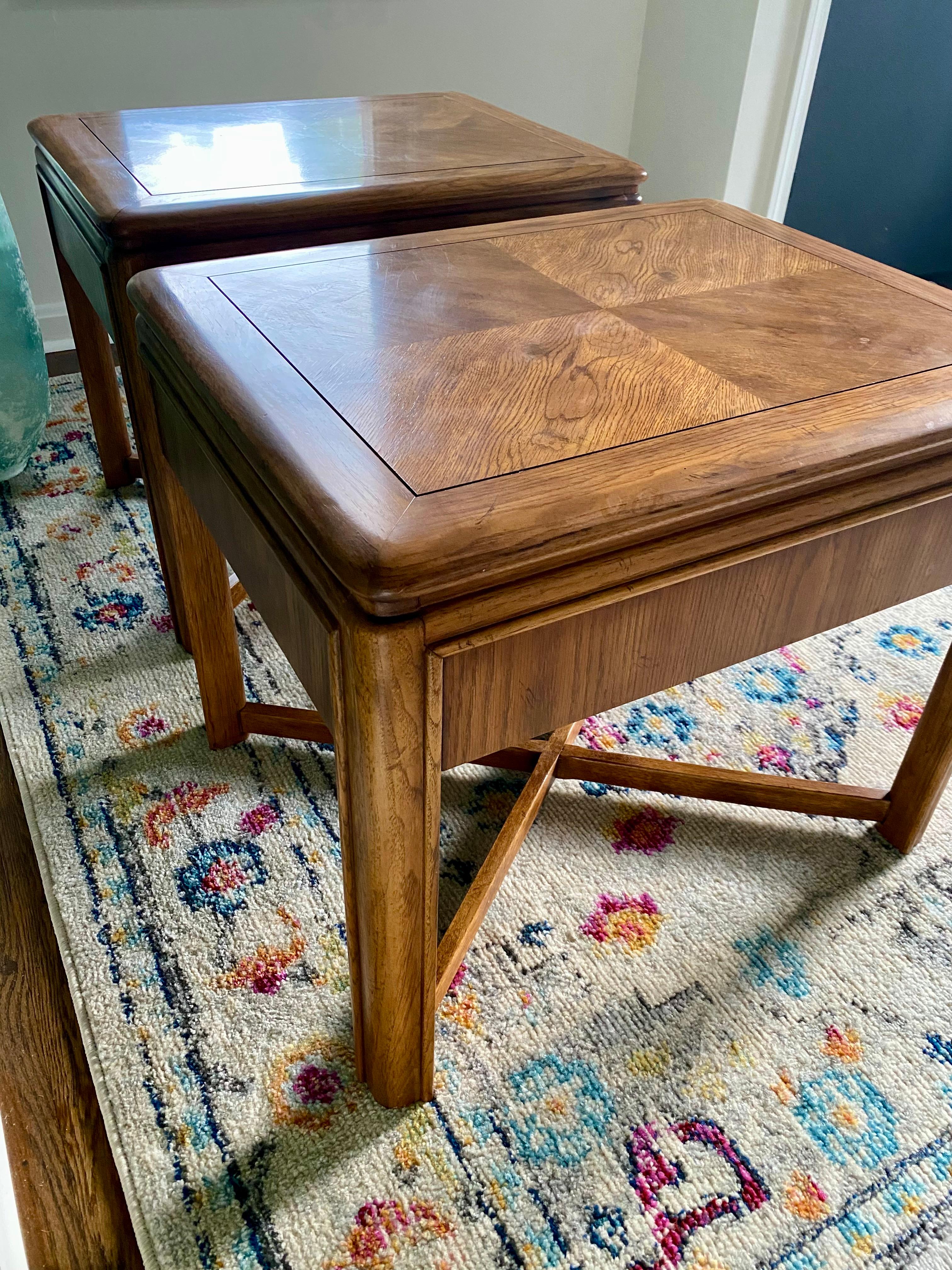 1970s Drexel Heritage Pair of End Tables 1