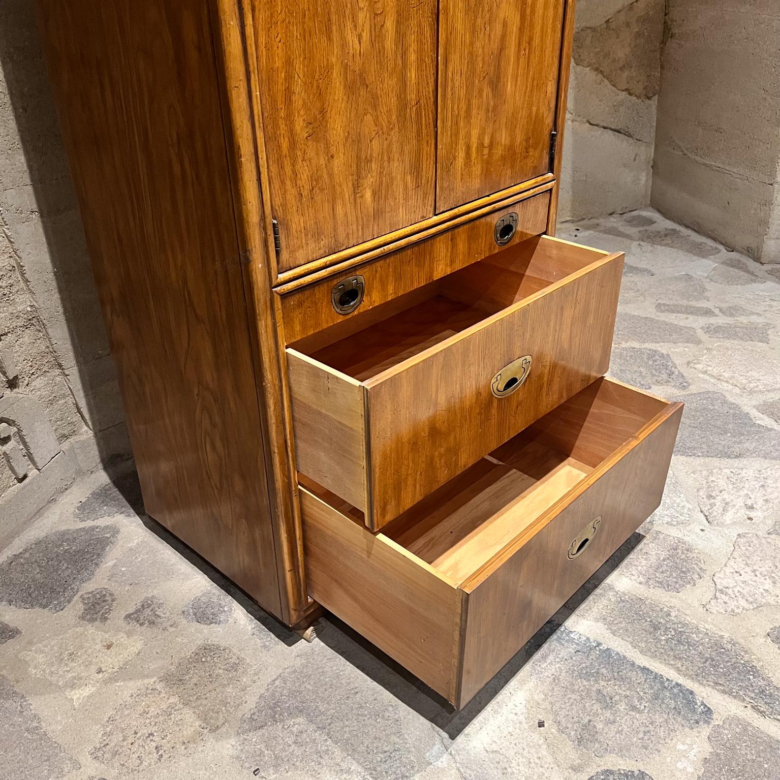 1970s Drexel Tall Campaign Cabinet Heritage Passage 4