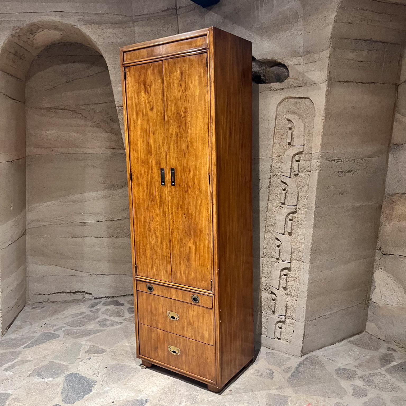 1970s Drexel Tall Campaign Cabinet Heritage Passage 5