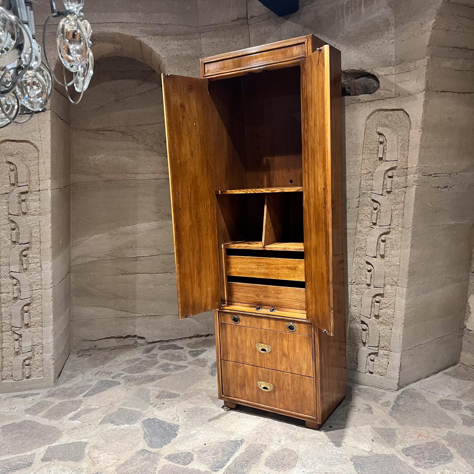 1970s Drexel Tall Campaign Cabinet Heritage Passage 8