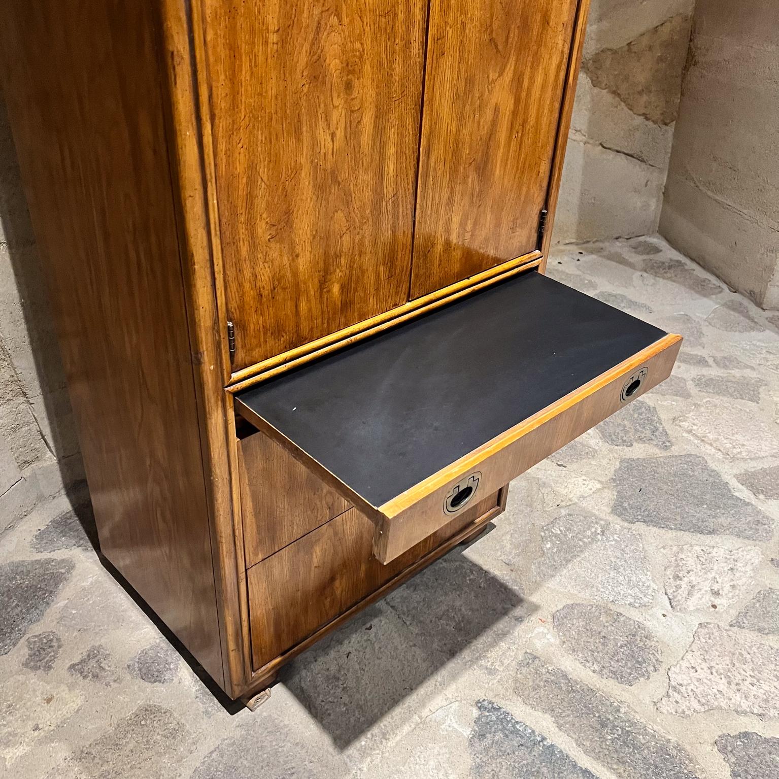 1970s Drexel Tall Campaign Cabinet Heritage Passage 1