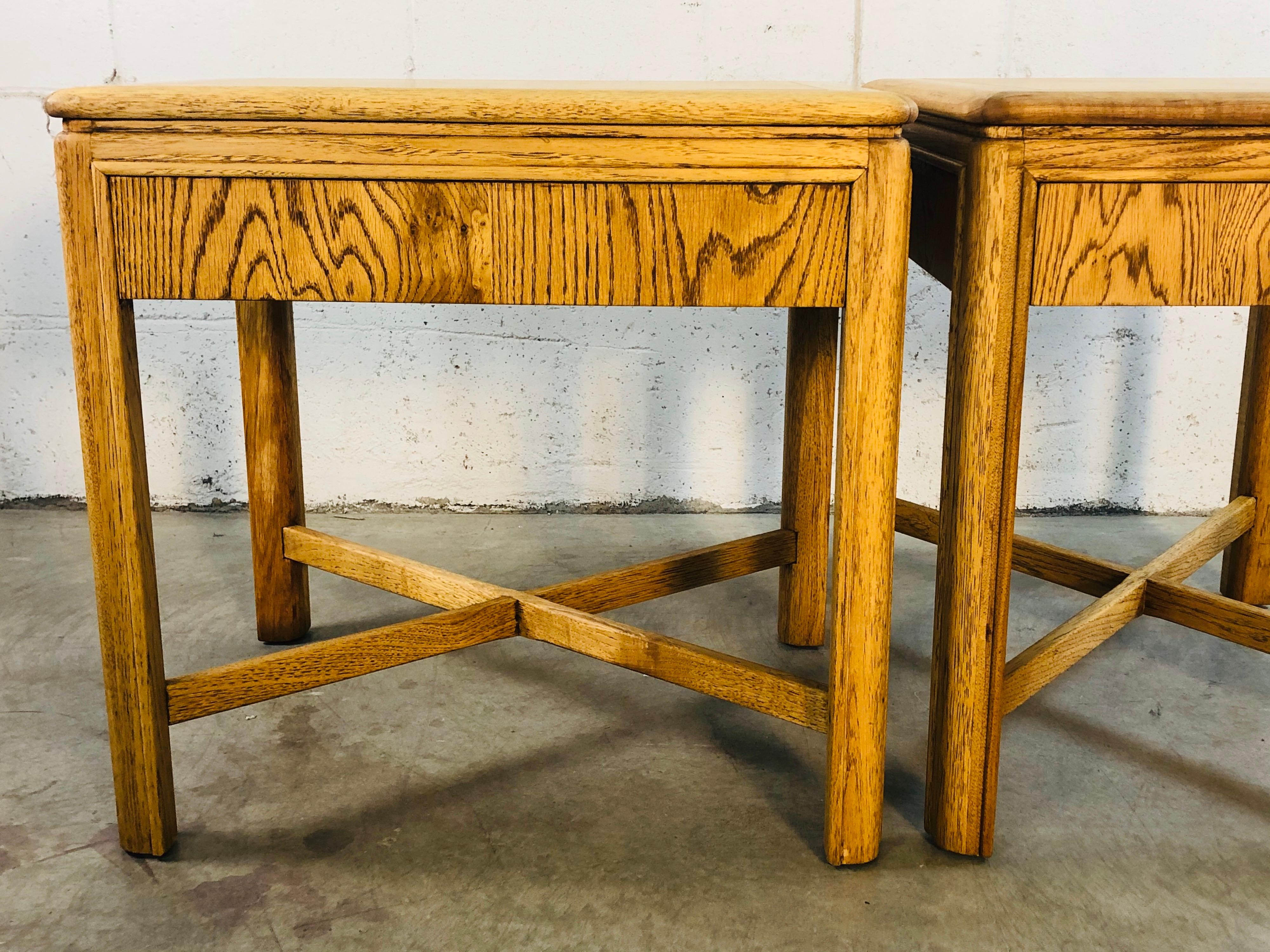 North American 1970s Drexel Passage Side Tables, Pair For Sale