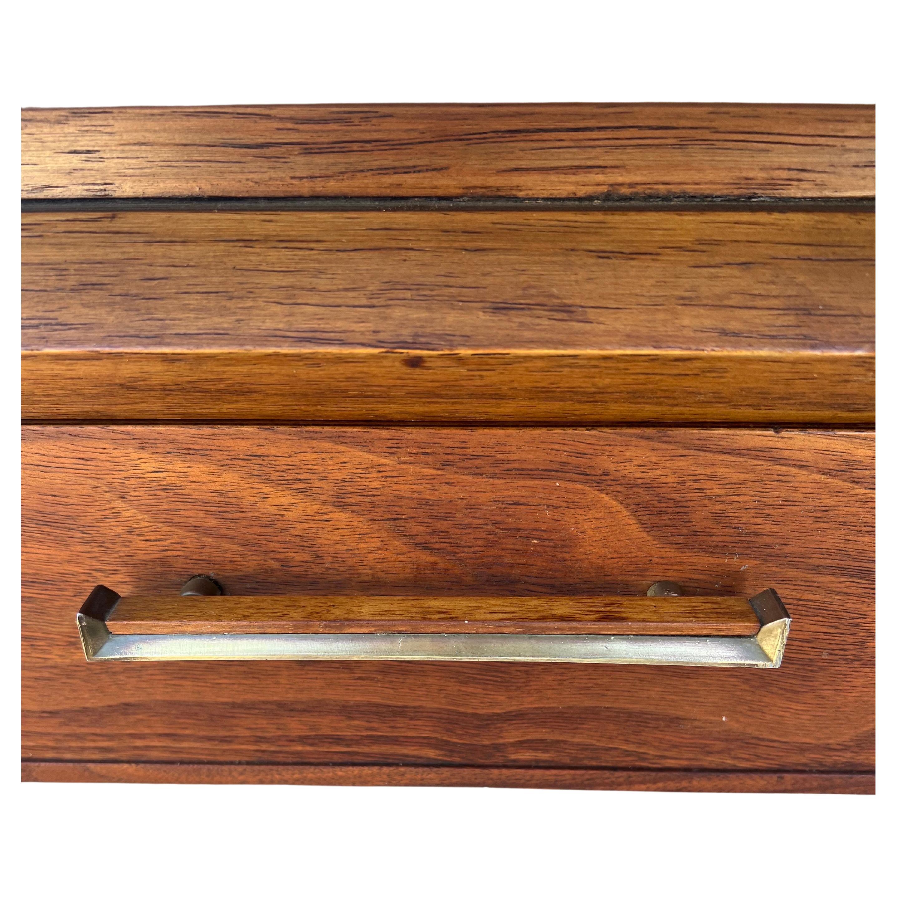American Mid Century walnut end table designed by Milo Baughman for Drexel circa 1970's we refinished the piece looks very nice beautiful handle and drawer .