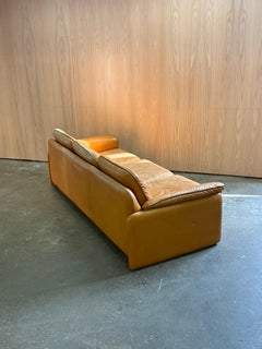 Divano in pelle svizzera DS-61 di De Sede degli anni '70
