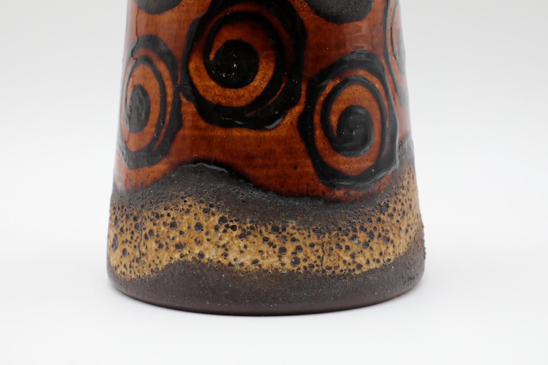 1970s Dümler & Breiden Tapered Water Jug with Wavy Band and Swirls For Sale 5