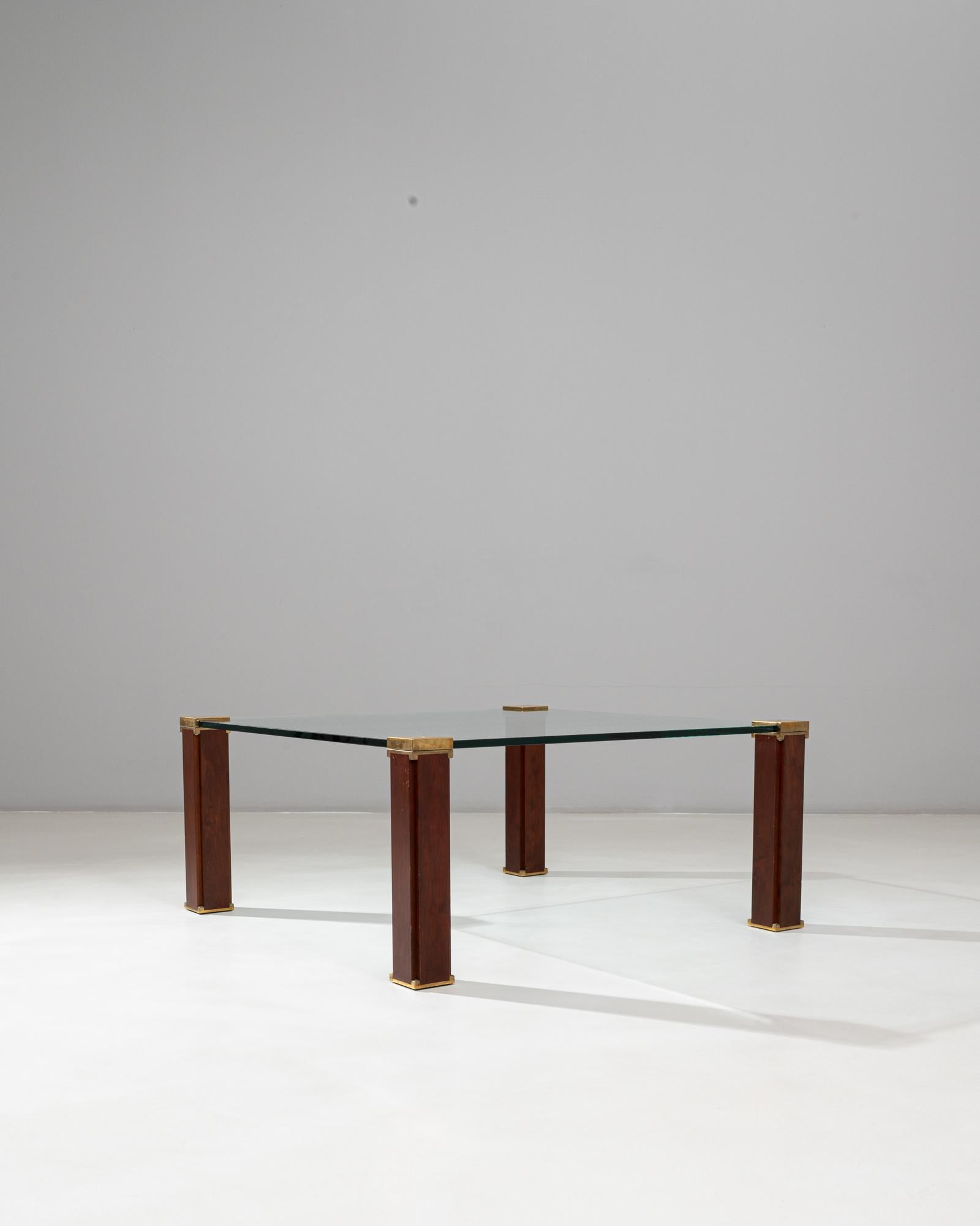 1970er Jahre Dutch T66 Glas & Messing Couchtisch von Peter Ghyczy im Angebot 5