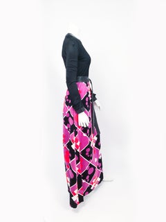 1970s Dynasty Dress with Printed Velvet