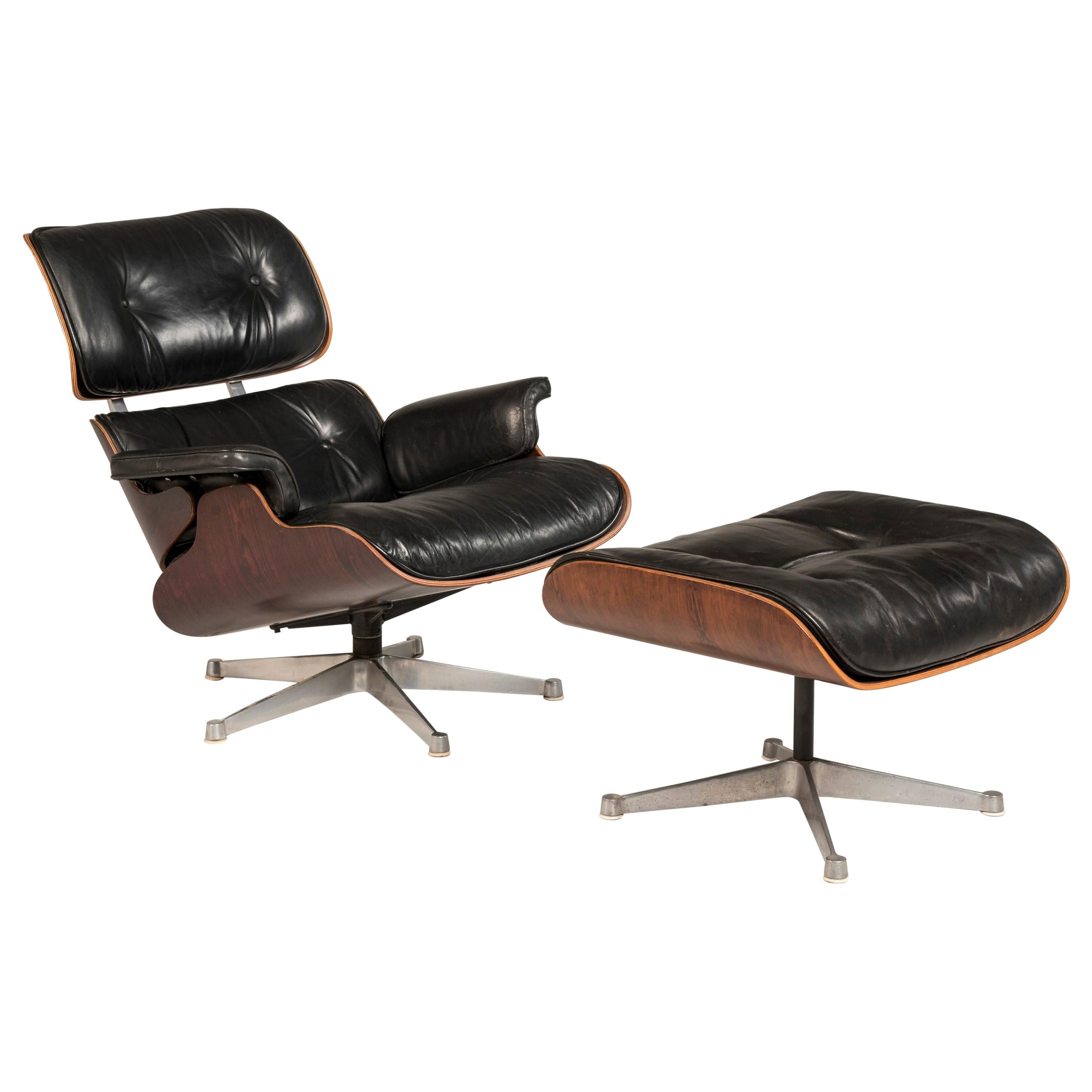 Charles Eames for Herman Miller Time Life Lounge Leather Chair and