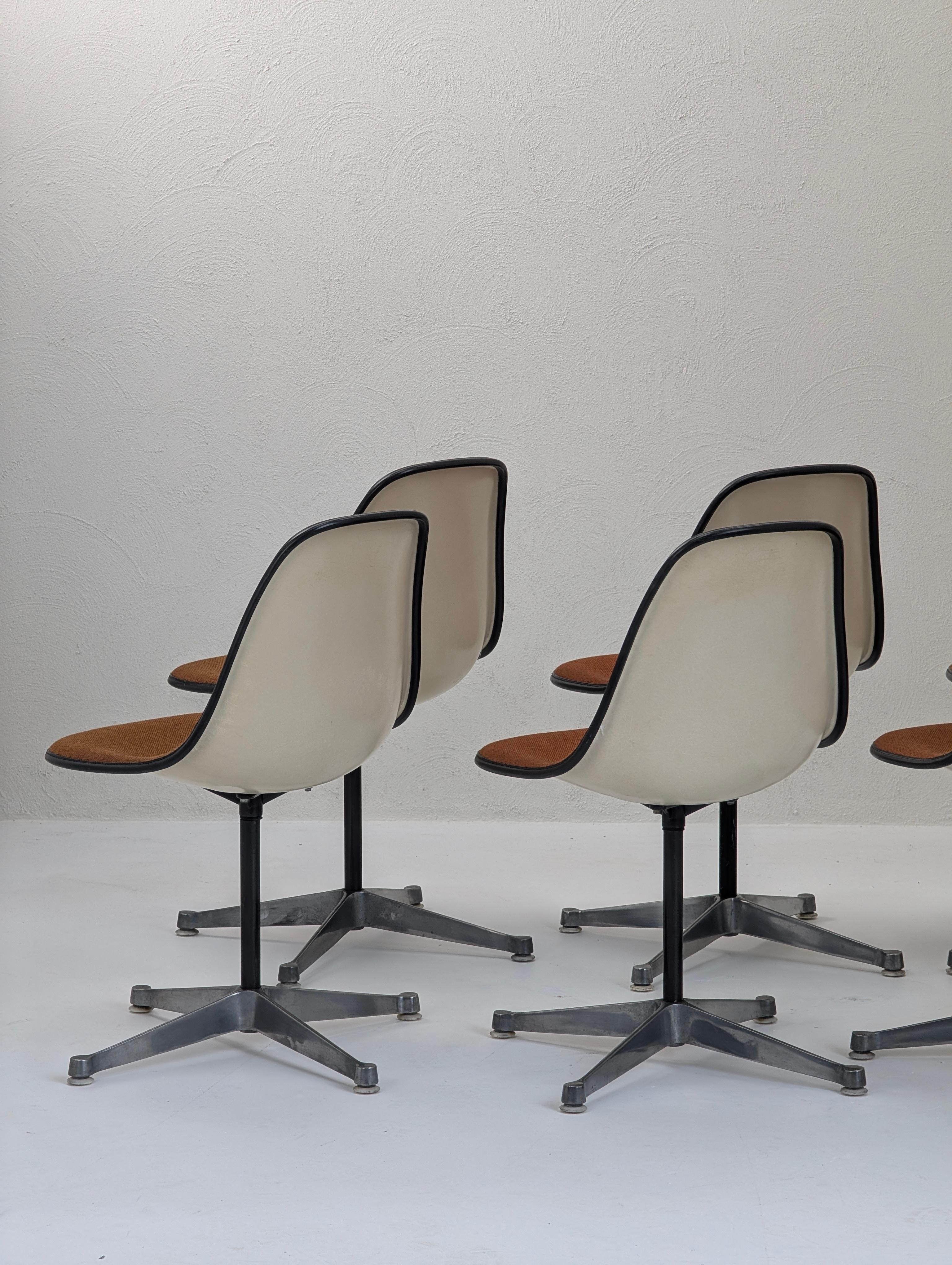 1970s Eames for Herman Miller Dining Suite with Platner-Edge Travertine Fossil For Sale 2