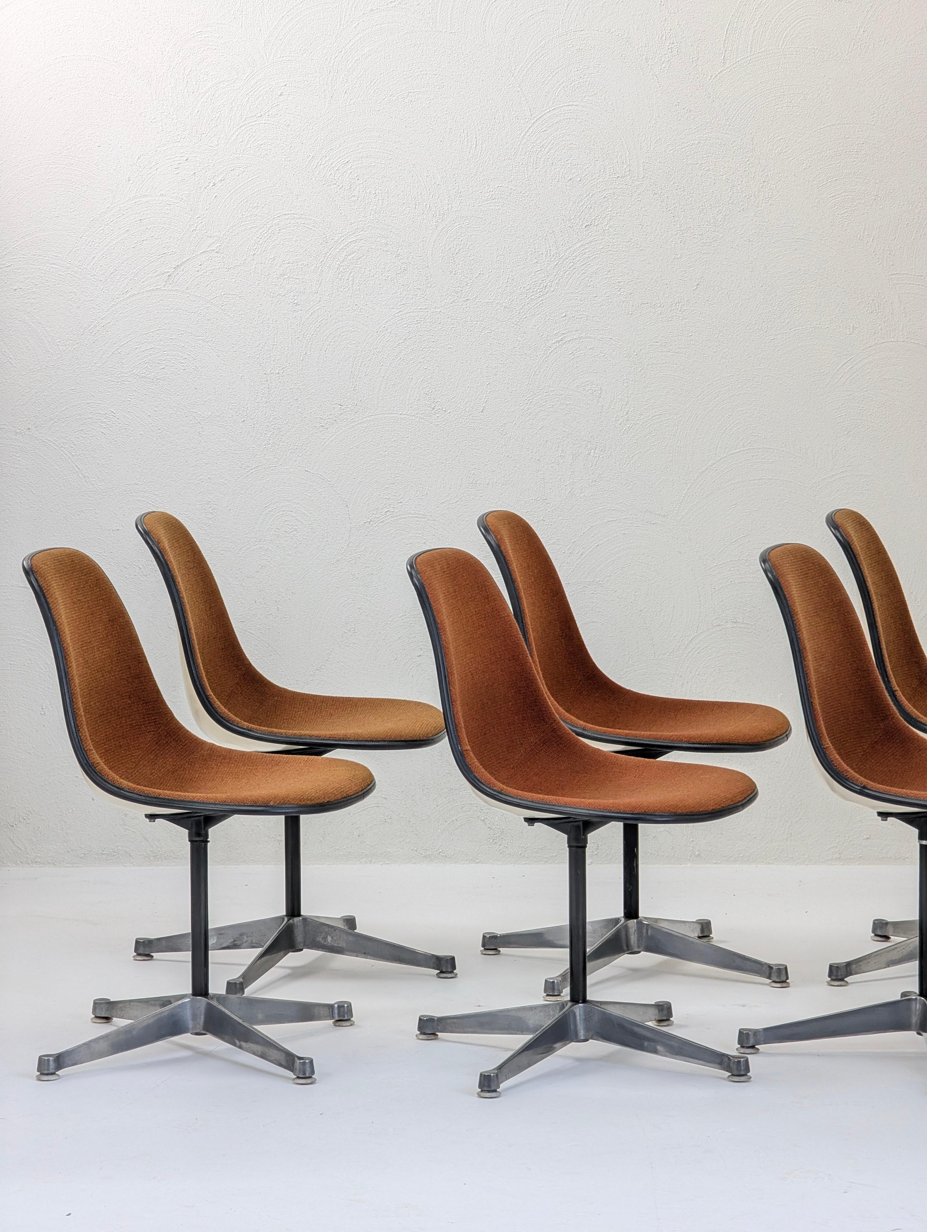 1970s Eames for Herman Miller Dining Suite with Platner-Edge Travertine Fossil For Sale 3