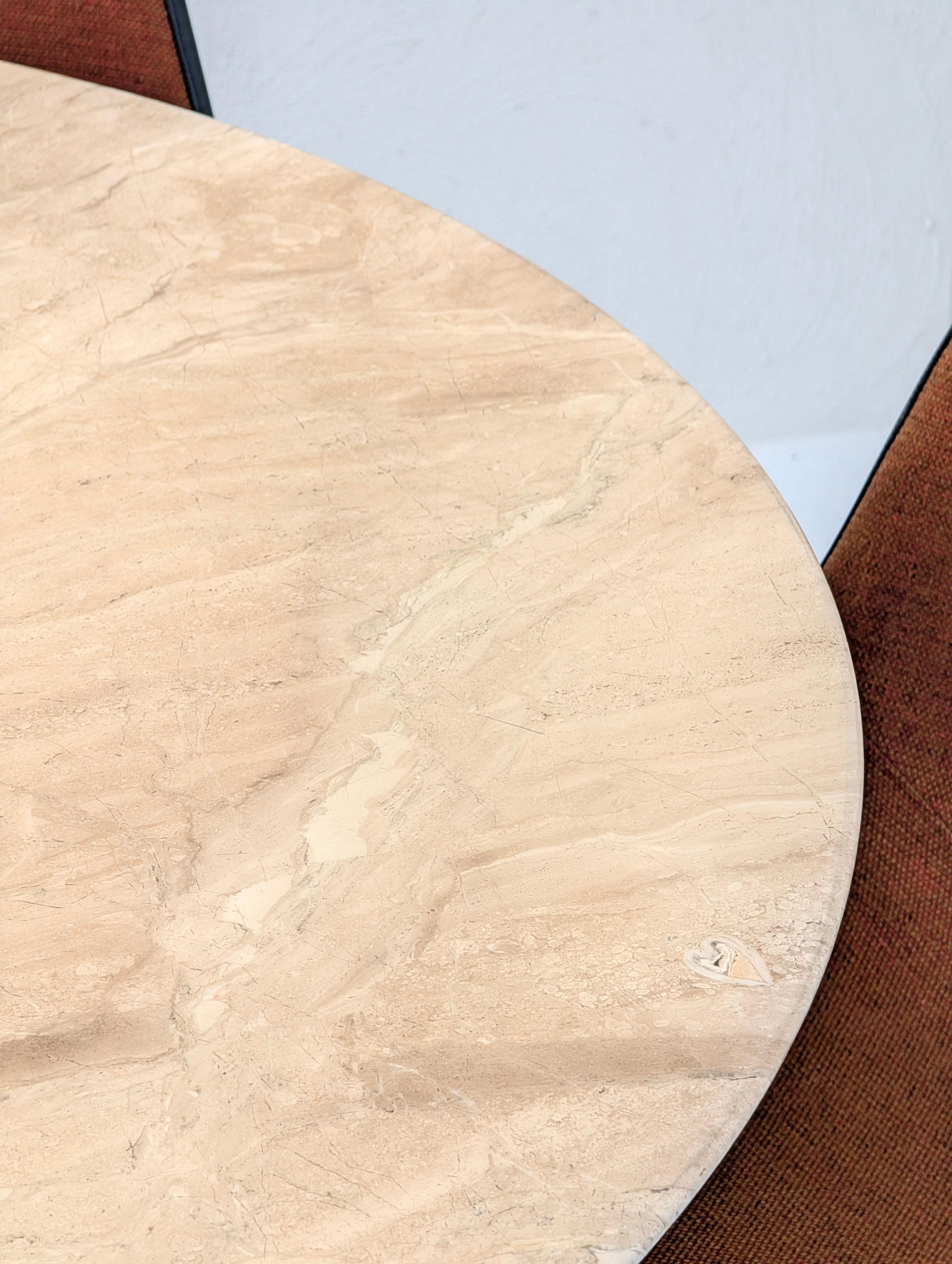 American 1970s Eames for Herman Miller Dining Suite with Platner-Edge Travertine Fossil For Sale