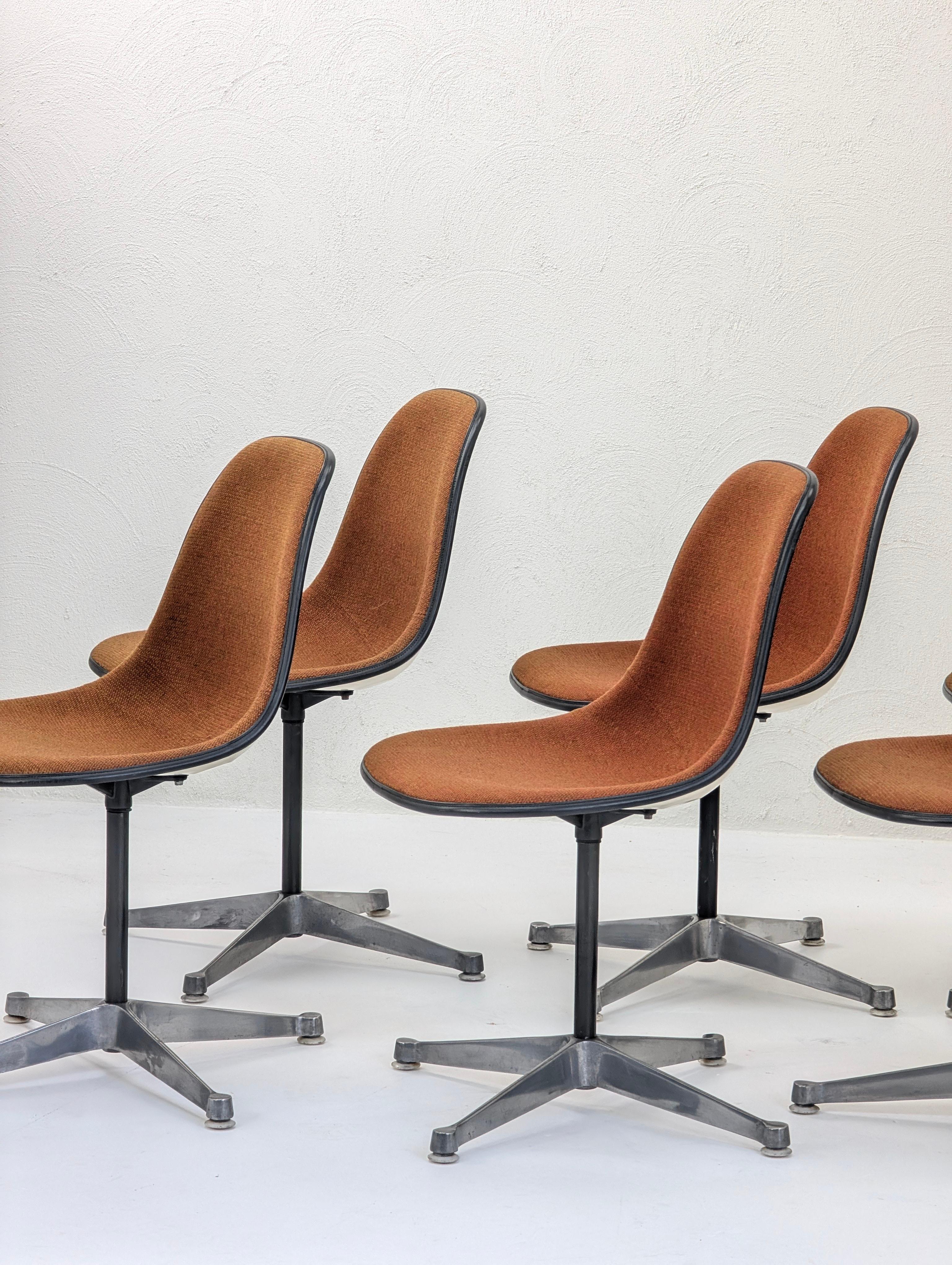 1970s Eames for Herman Miller Dining Suite with Platner-Edge Travertine Fossil For Sale 1