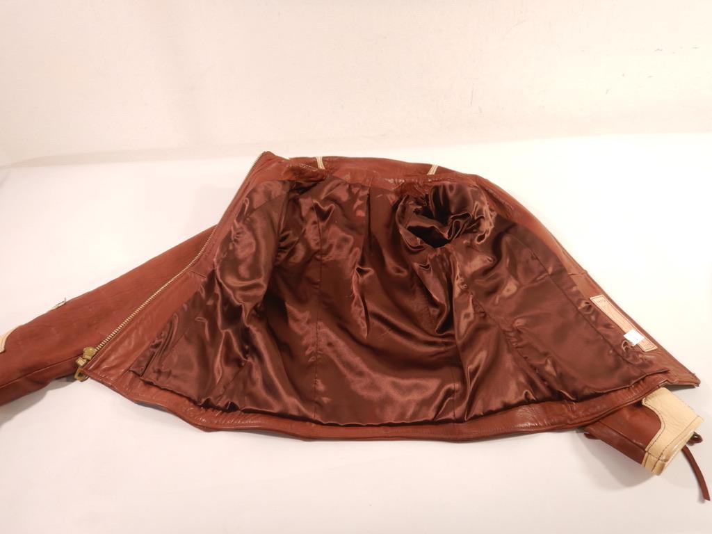 1970s East West Musical Instruments Rodeo Western Leather Jacket For Sale 2