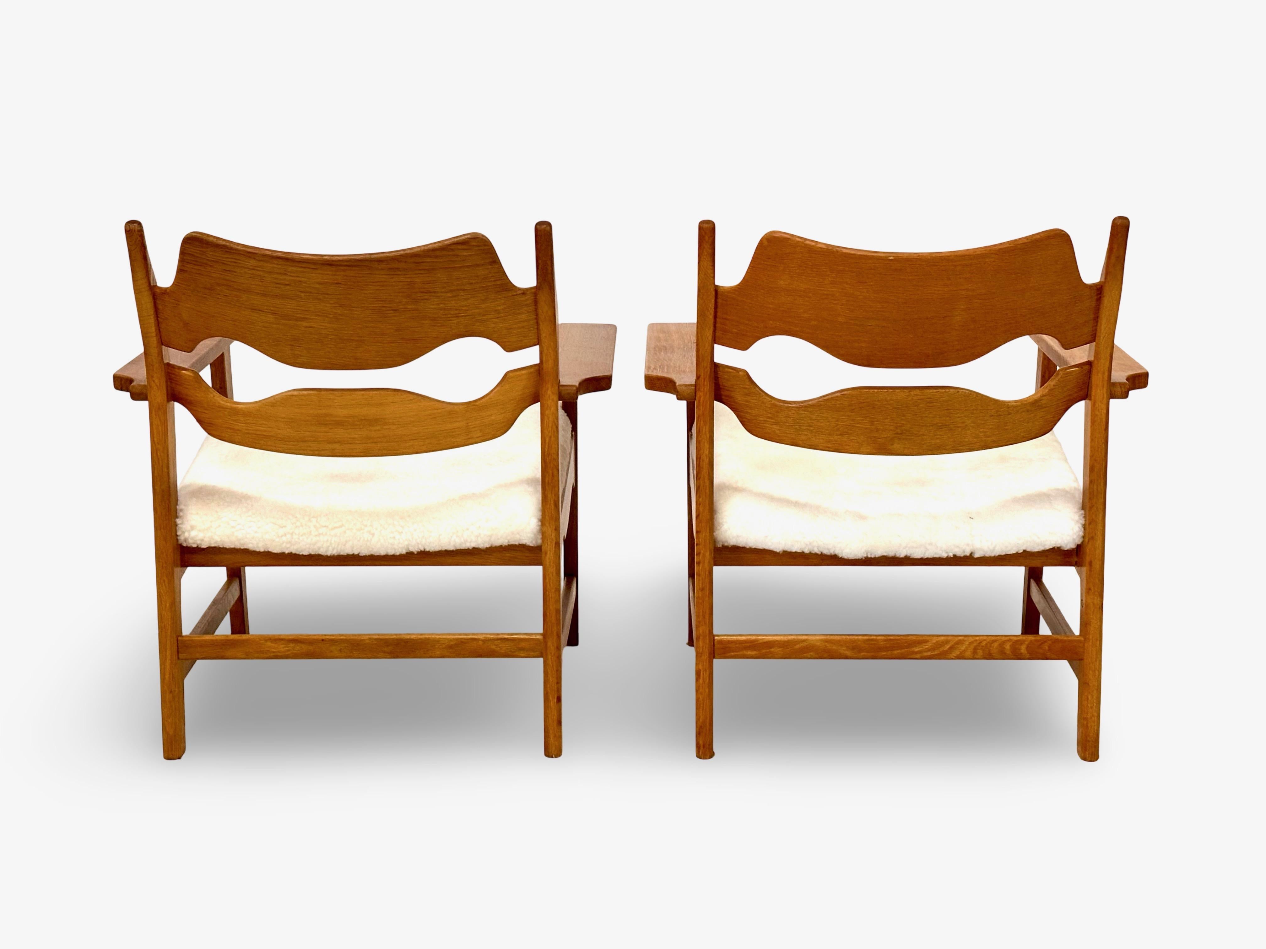 Poltrone anni '70 di Henning Kjærnulf, Danimarca. In condizioni buone in vendita a København K, DK