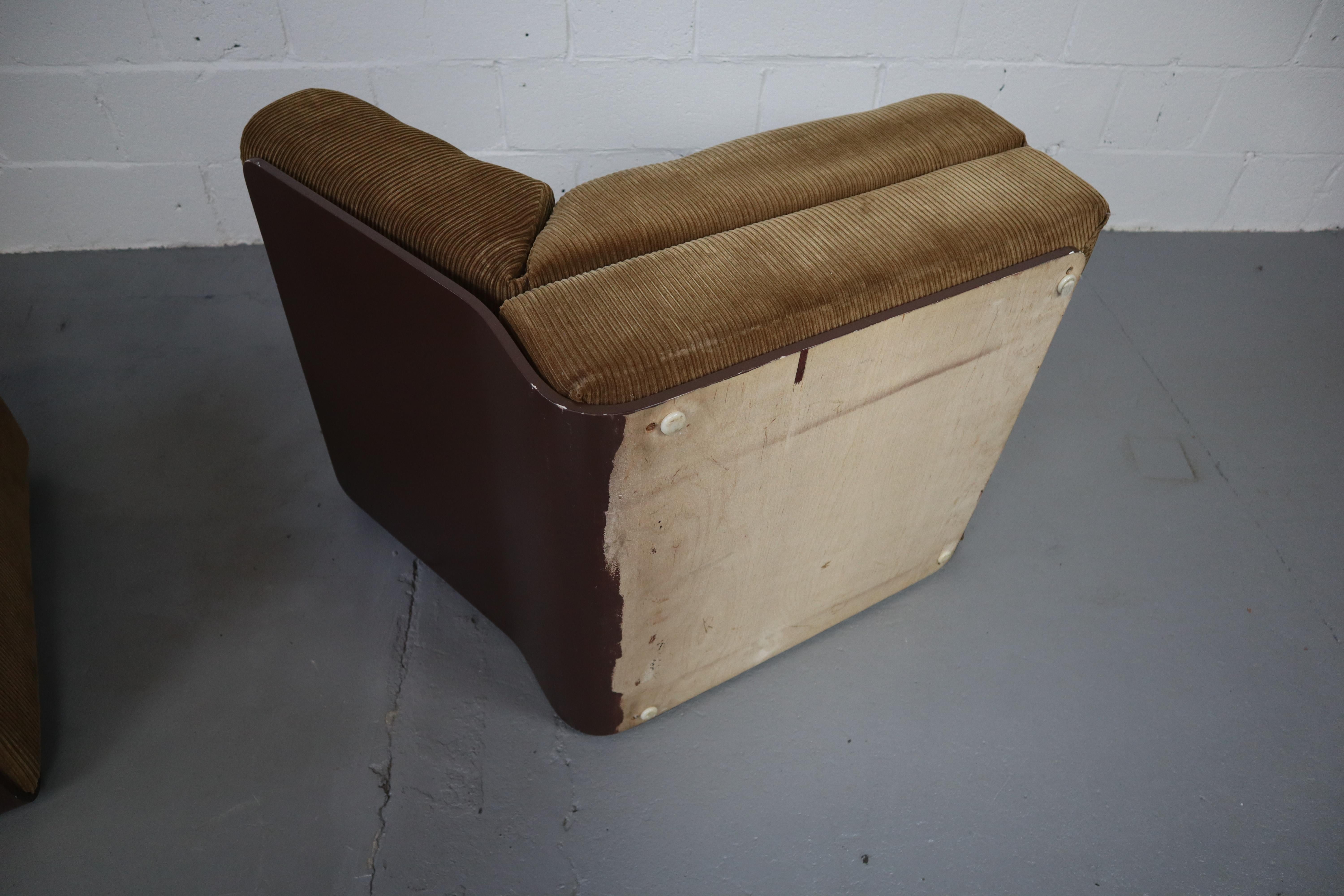 1970s Easy Modular Corduroy Sofa by Ahti Taskinen for Myrskylä Oy Finland 10