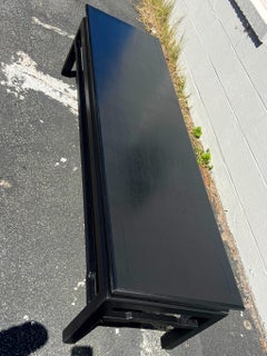 1970s Ebonized Asian Modern Long Coffee Table