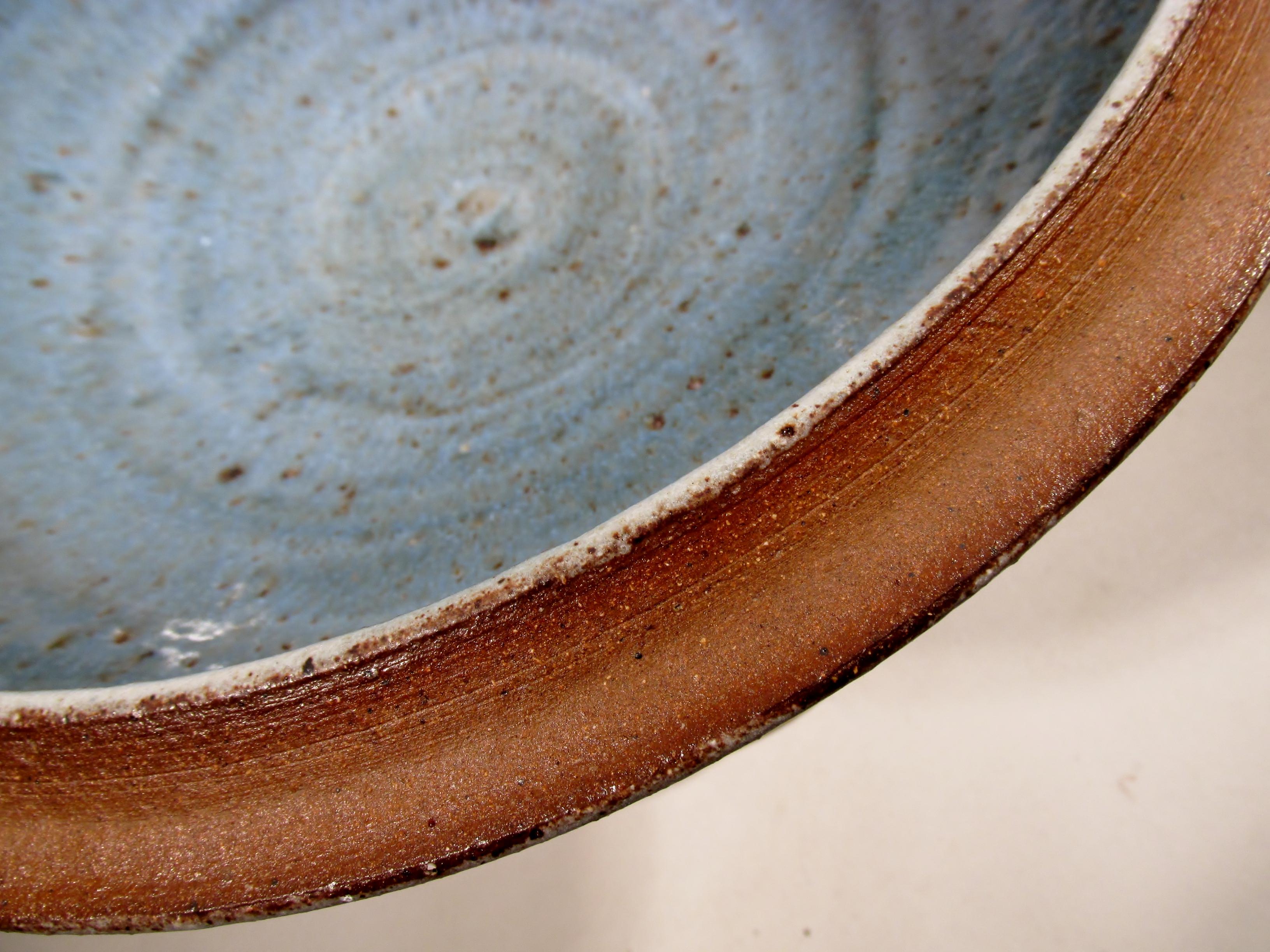 Fired 1970s Edward “Ed” Oshier Colorado Studio Art Pottery Large Chalice