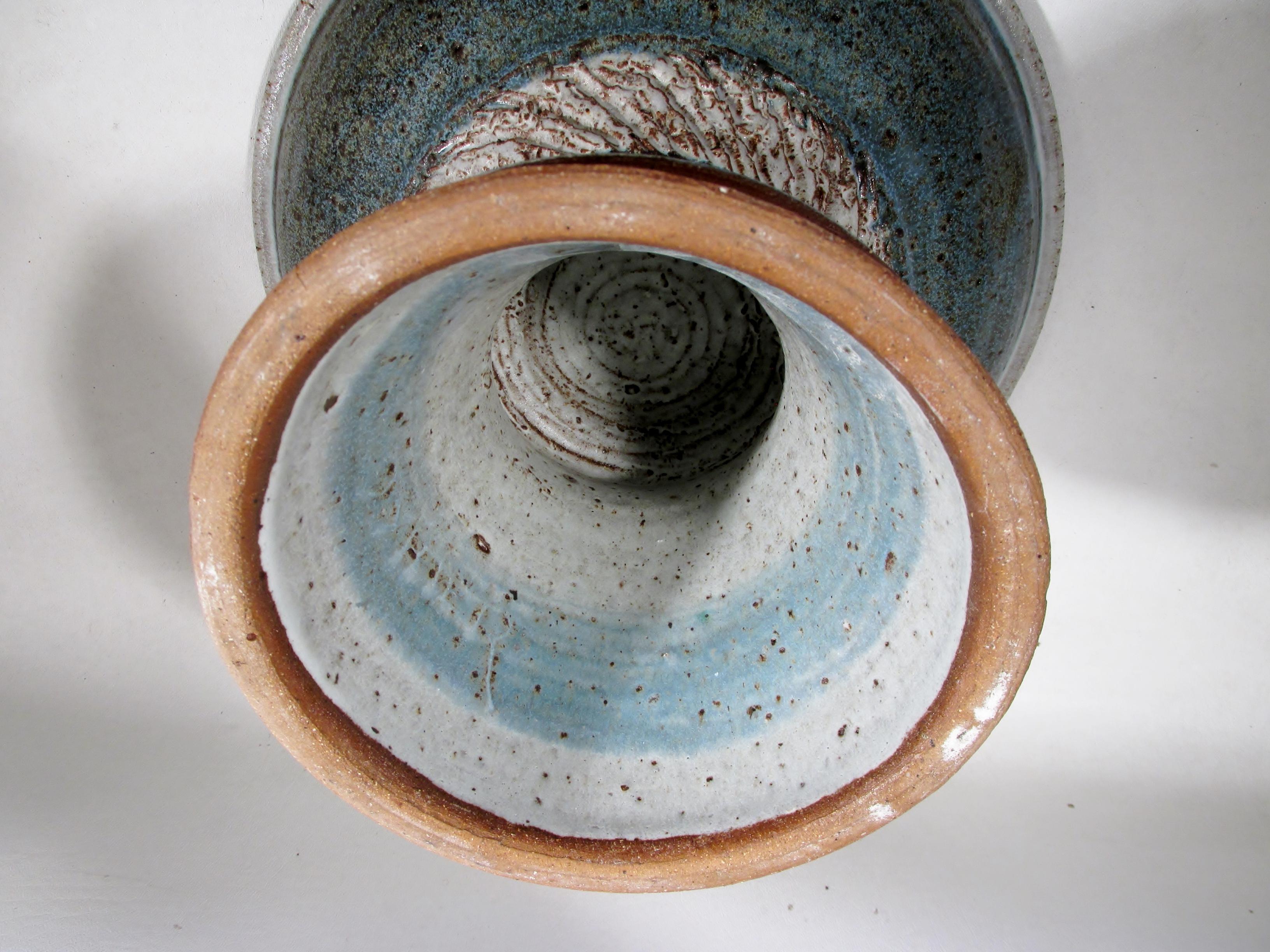 1970s Edward “Ed” Oshier Colorado Studio Art Pottery Large Chalice 1
