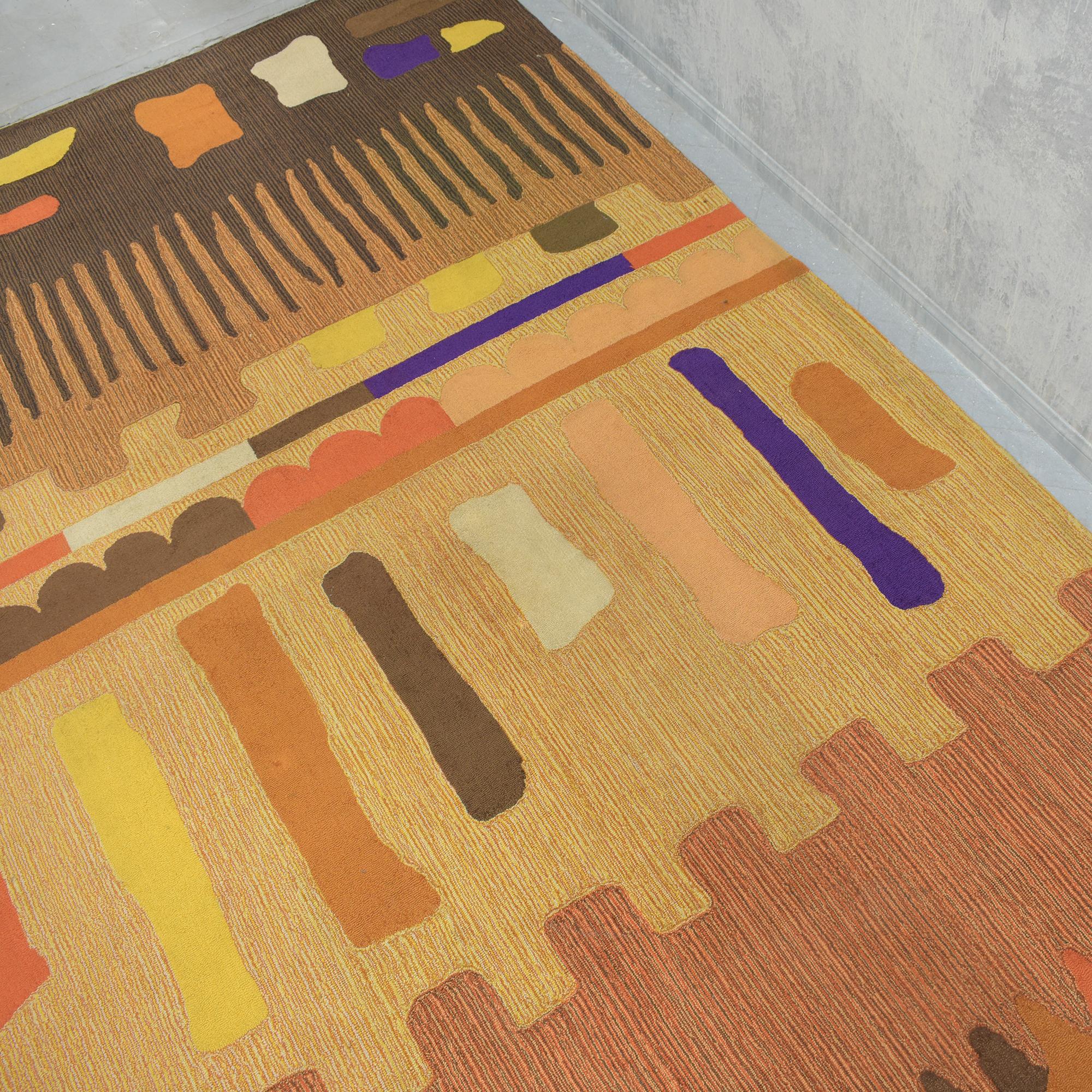 1970s Edward Fields Modern-style Wool Area Rug: Authentic Designer Piece For Sale 5