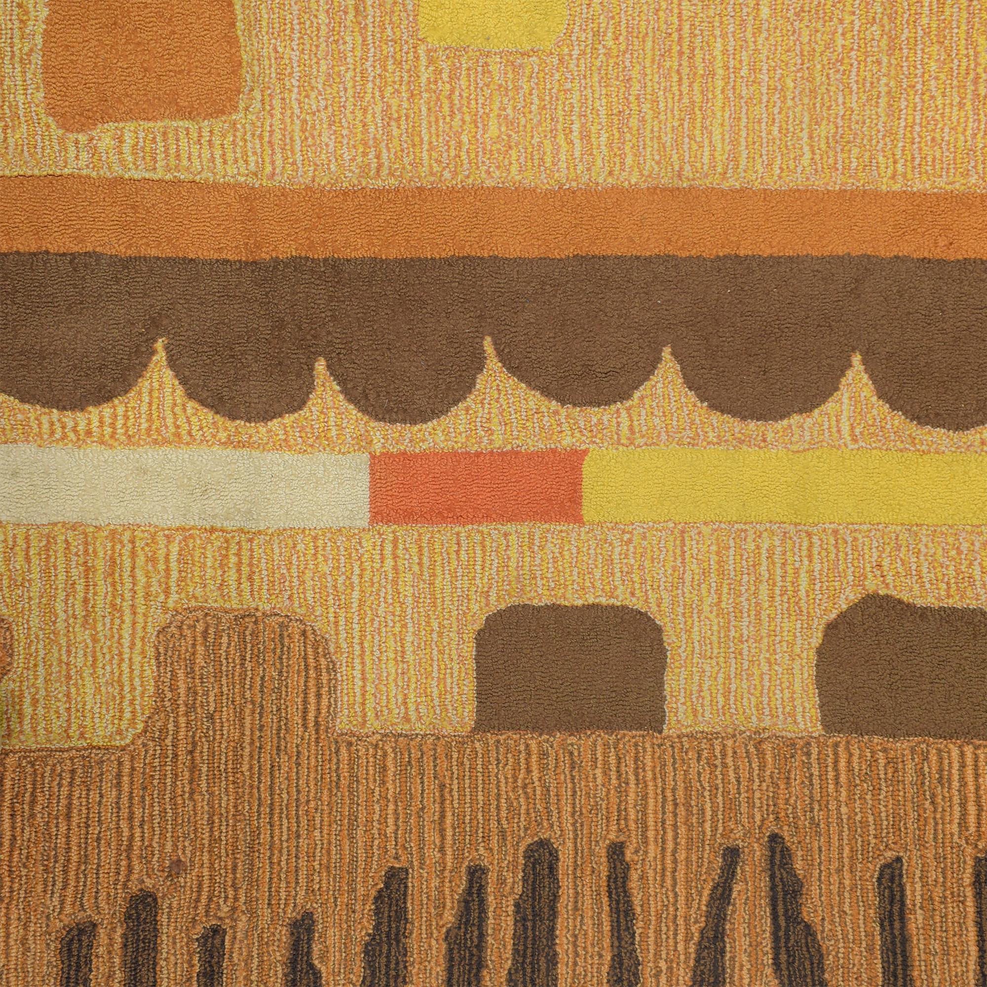 American 1970s Edward Fields Modern-style Wool Area Rug: Authentic Designer Piece For Sale