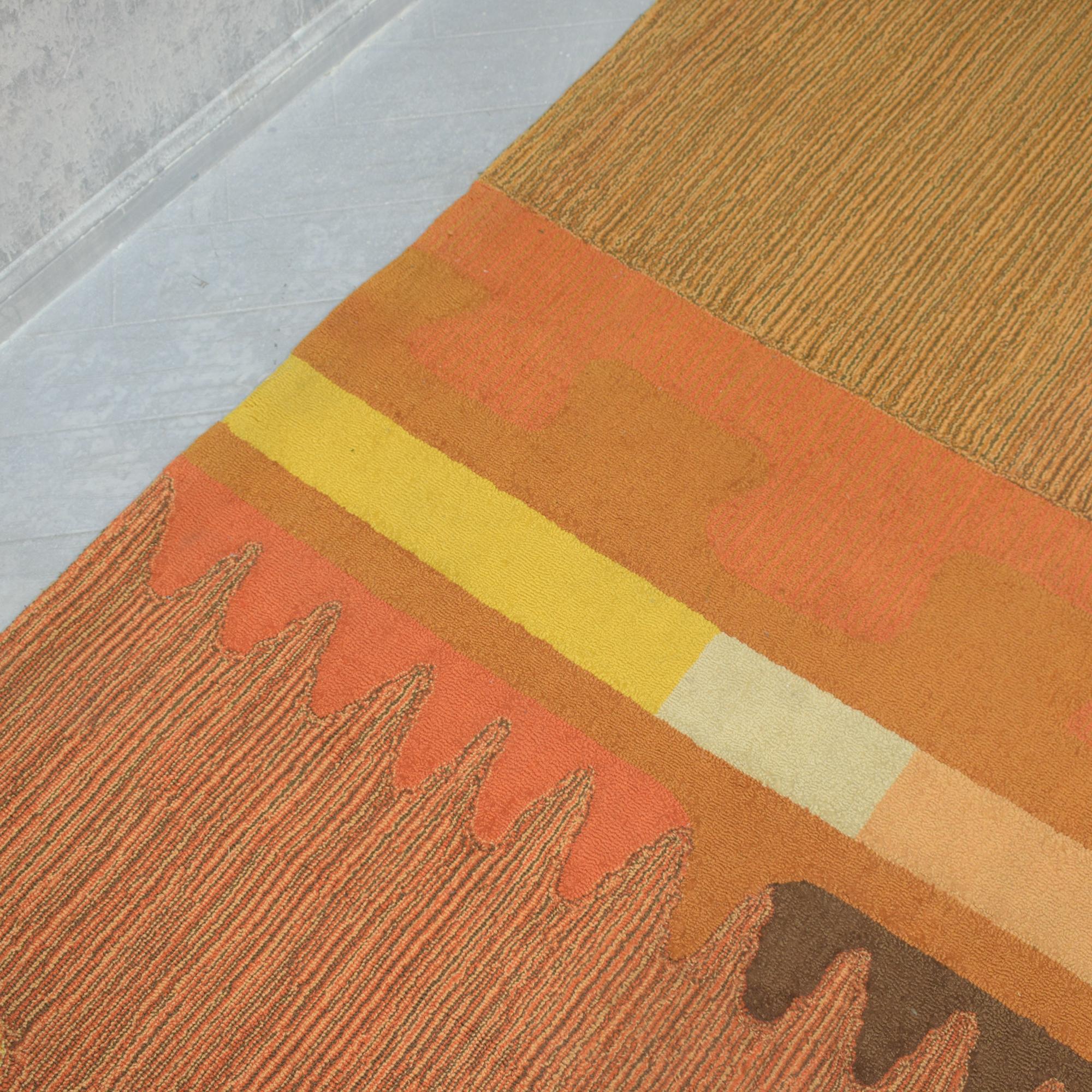 Dyed 1970s Edward Fields Modern-style Wool Area Rug: Authentic Designer Piece For Sale