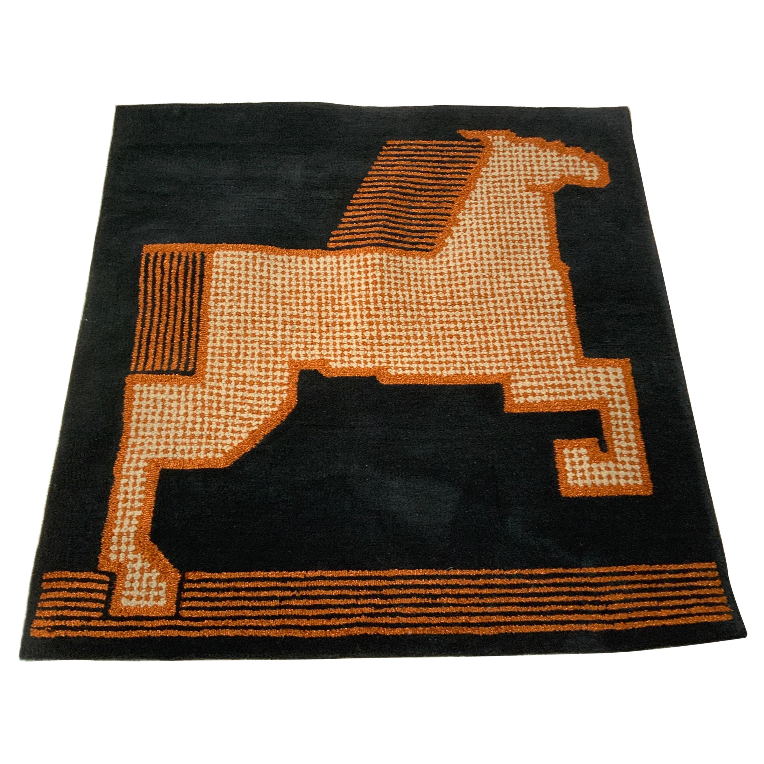 1970s Edward Fields Custom Horse Rug / Wall Hanging For Sale
