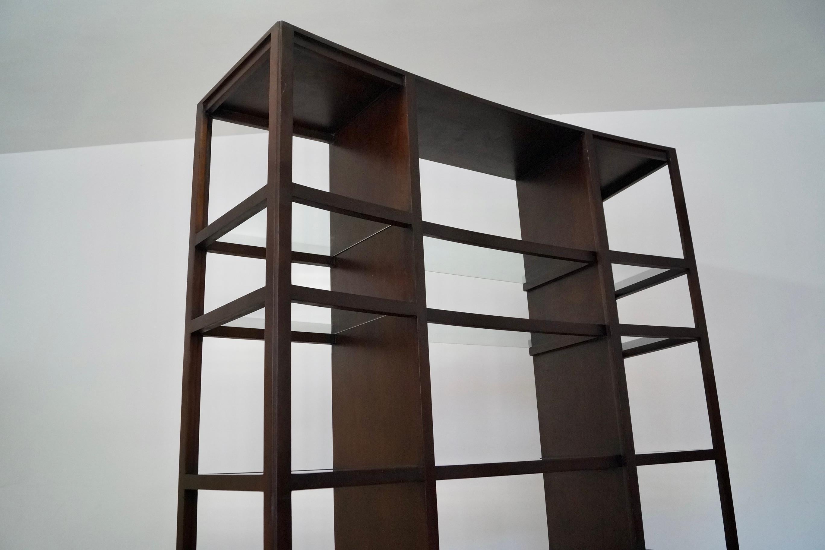 1970's Edward Wormley for Dunbar Wall Shelving Unit Cabinet For Sale 8