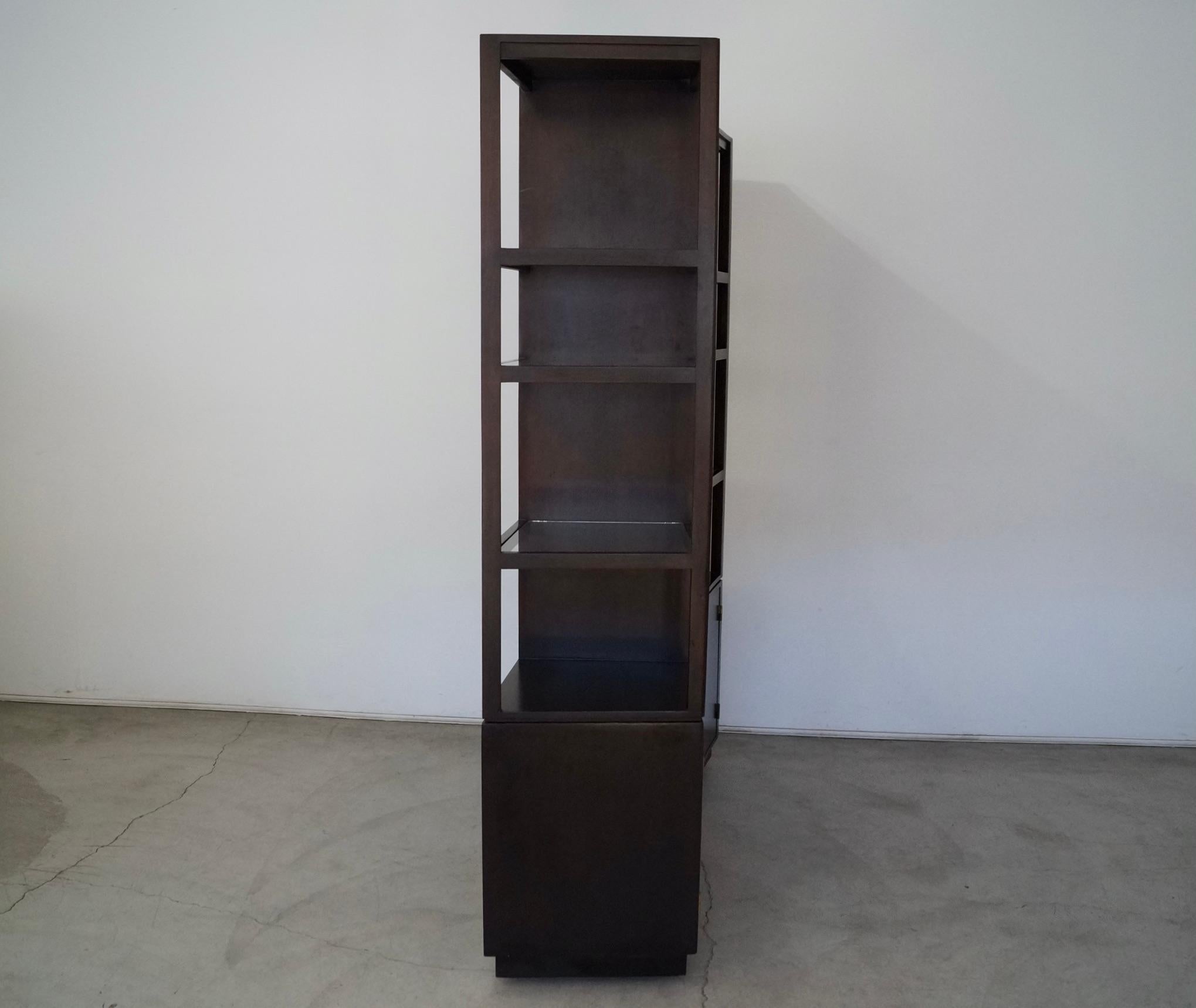 1970's Edward Wormley for Dunbar Wall Shelving Unit Cabinet For Sale 2