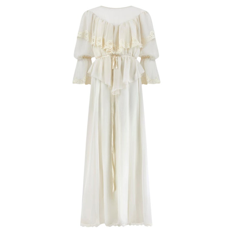 knee length dresses for ladies 1970s Bohemian Hand Crochet Cotton Maxi Dress – Honeywood main image 1