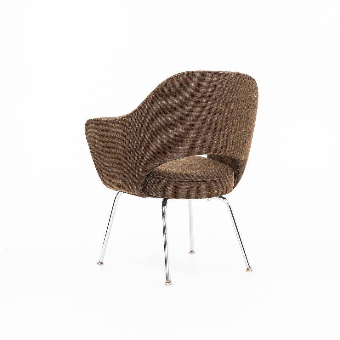 1970er Jahre Eero Saarinen für Knoll Schreibtisch oder Esszimmerstuhl in Hopsack-Stoff (Stahl) im Angebot