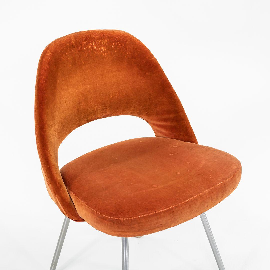 Eero Saarinen für Knoll Chefsessel aus rostfarbenem Samt, 1970er Jahre im Angebot 4